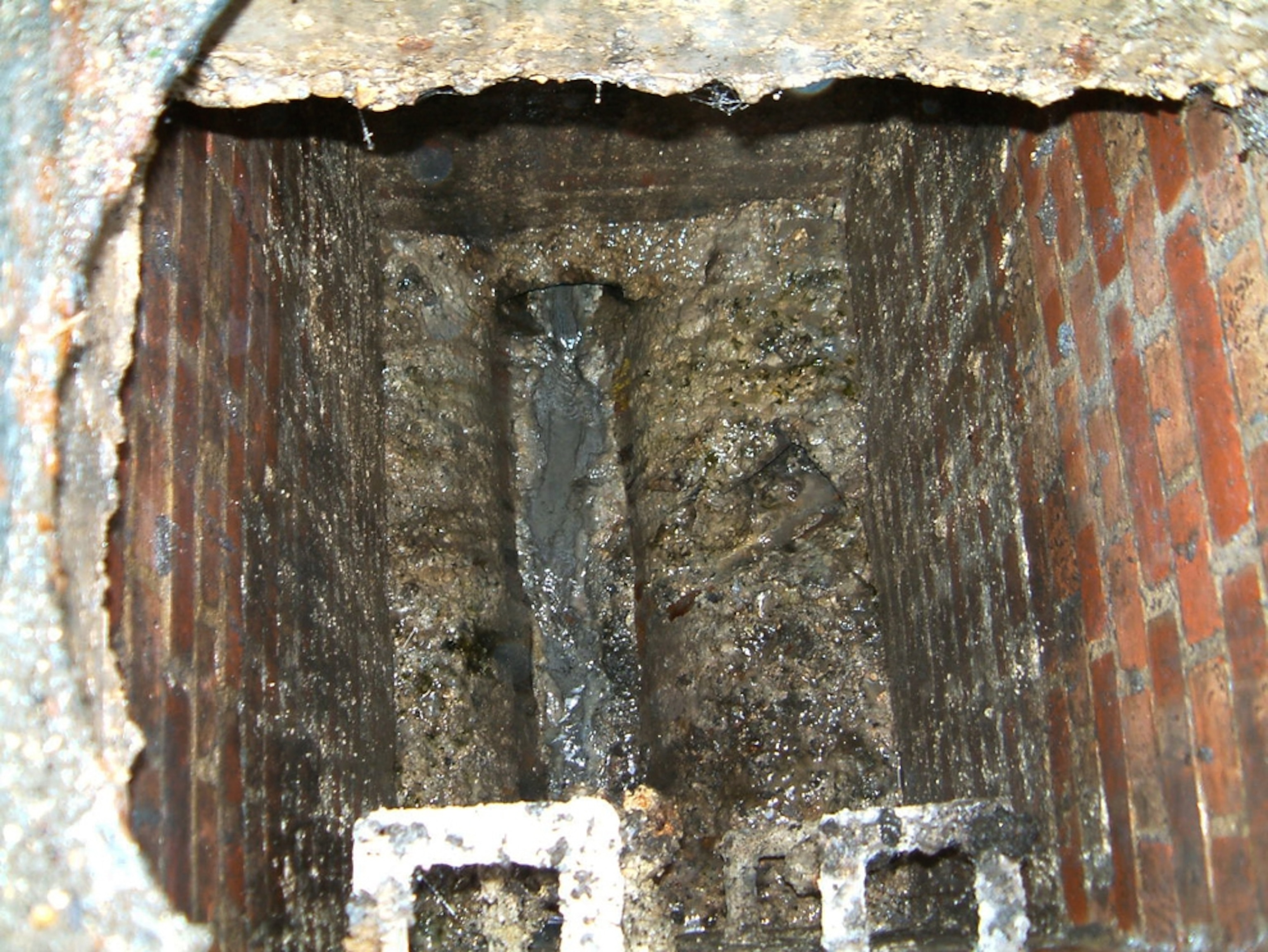 a fat-caked sewer drain in London, where a massive clog was found under Leicester Square in 2010