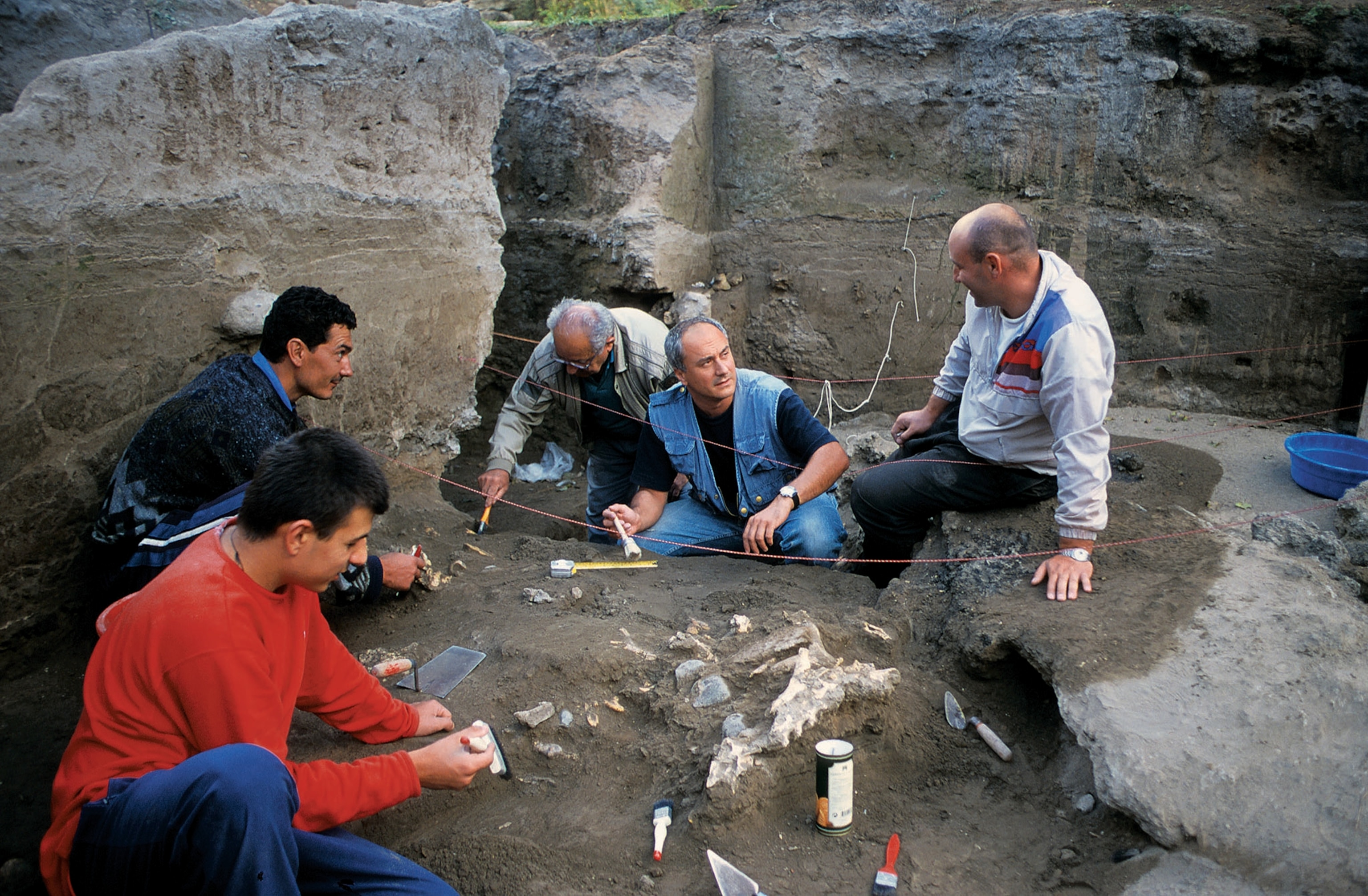 David Lordkipanidze and a research team at the Dmanisi site