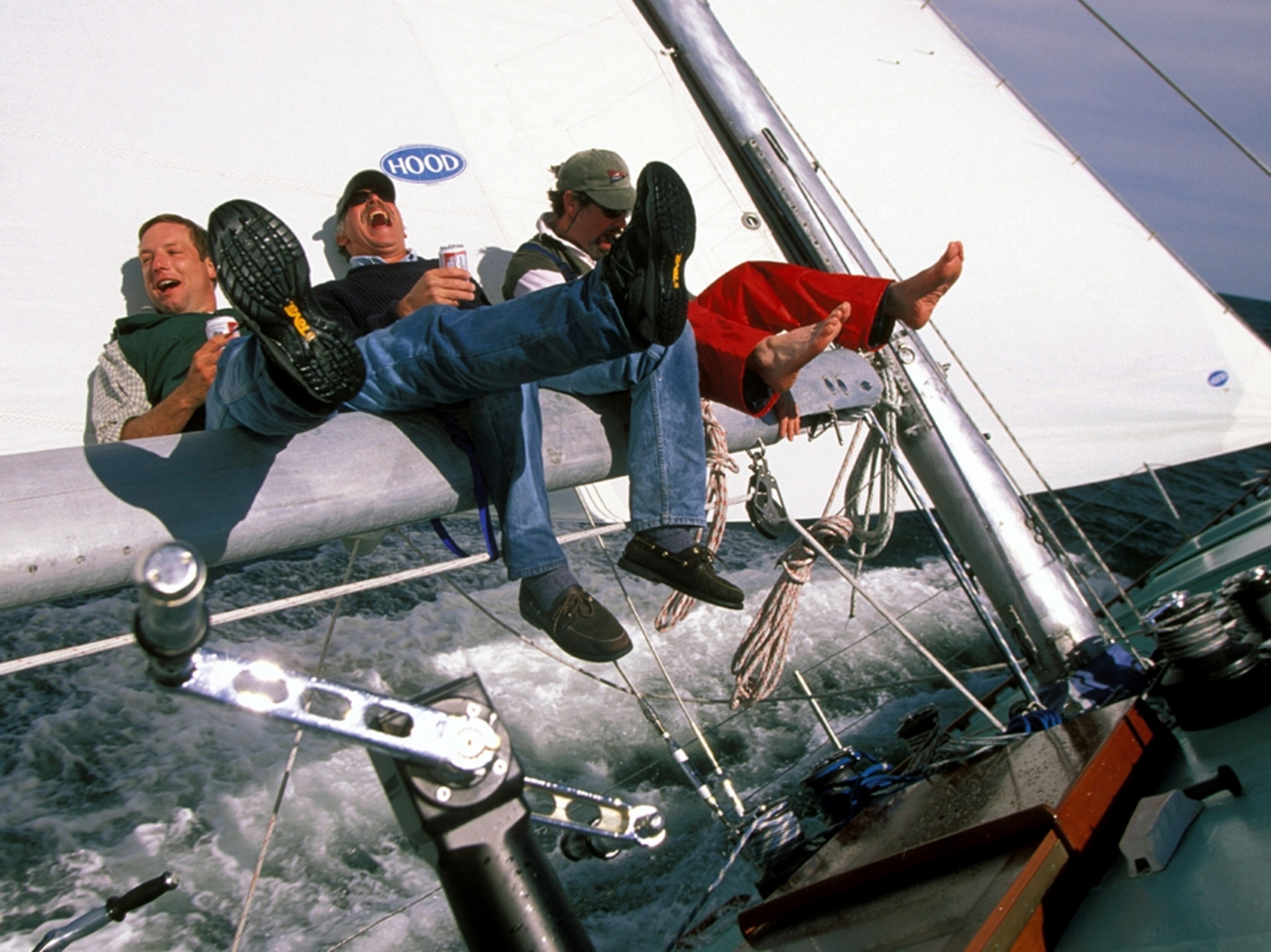 Sailboat crowded with people