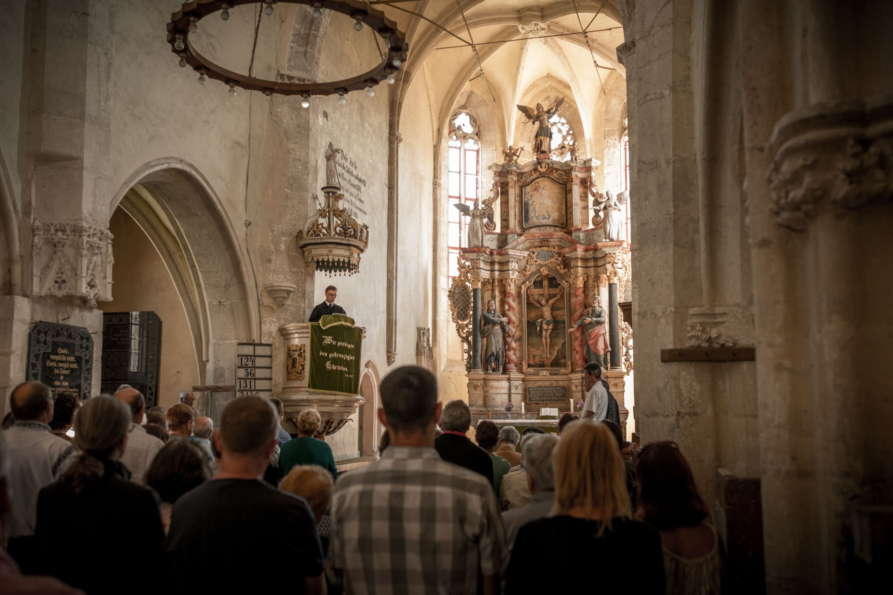 people attending Catholic mass