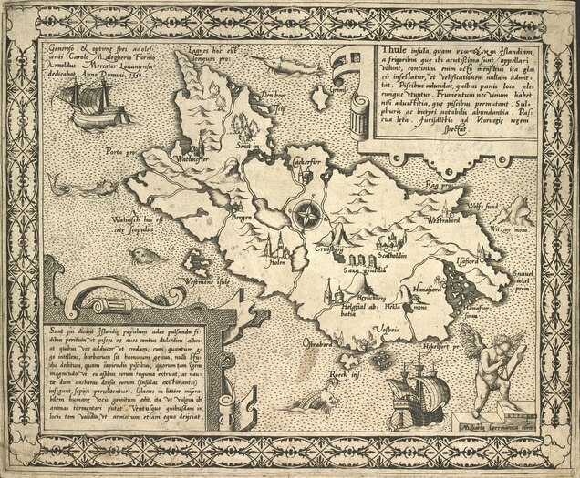 A map of Thule Island, also called Morrell Island, is one of the southernmost of the South Sandwich Islands.