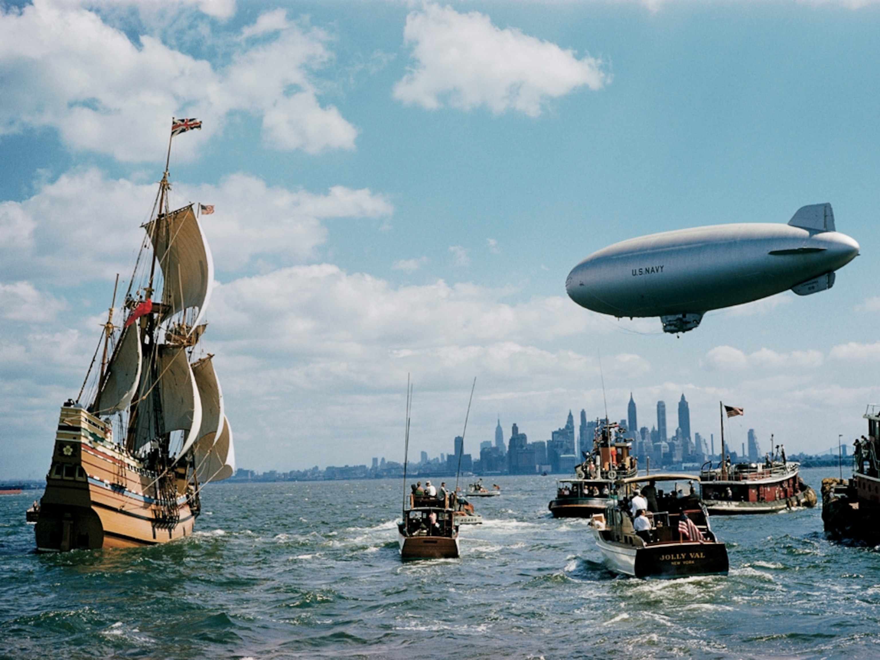 Large ship entering a harbor