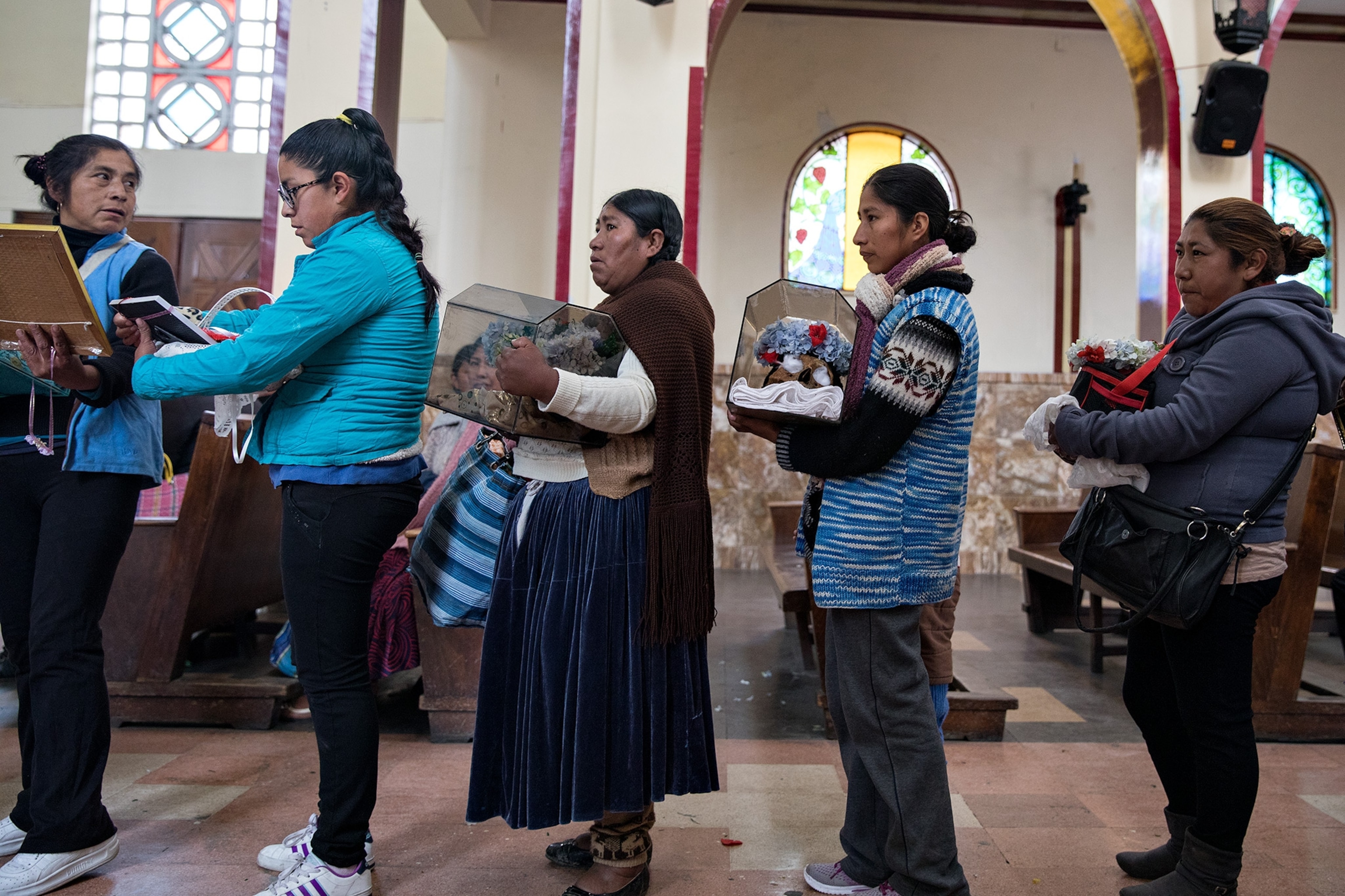 the Las Natitas skull festival in La Paz, Bolivia