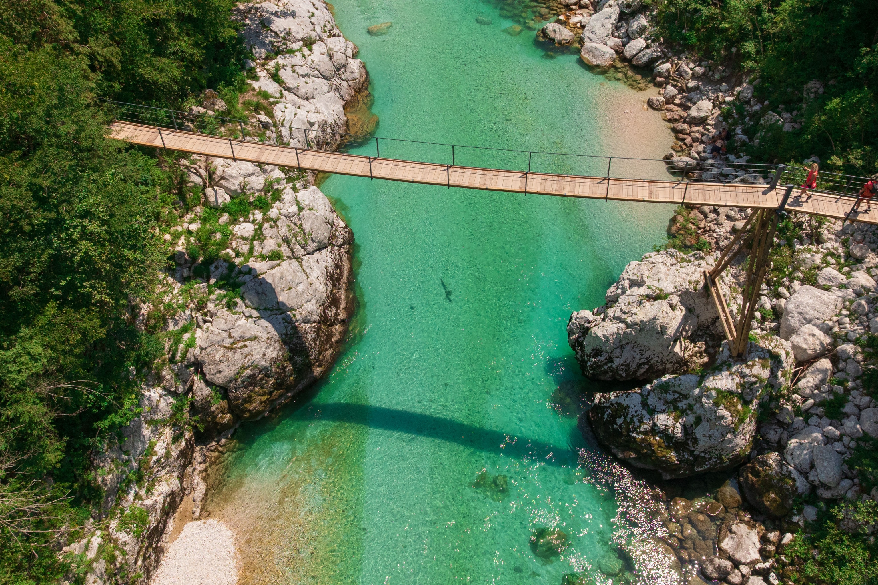 Bridge over clear waters