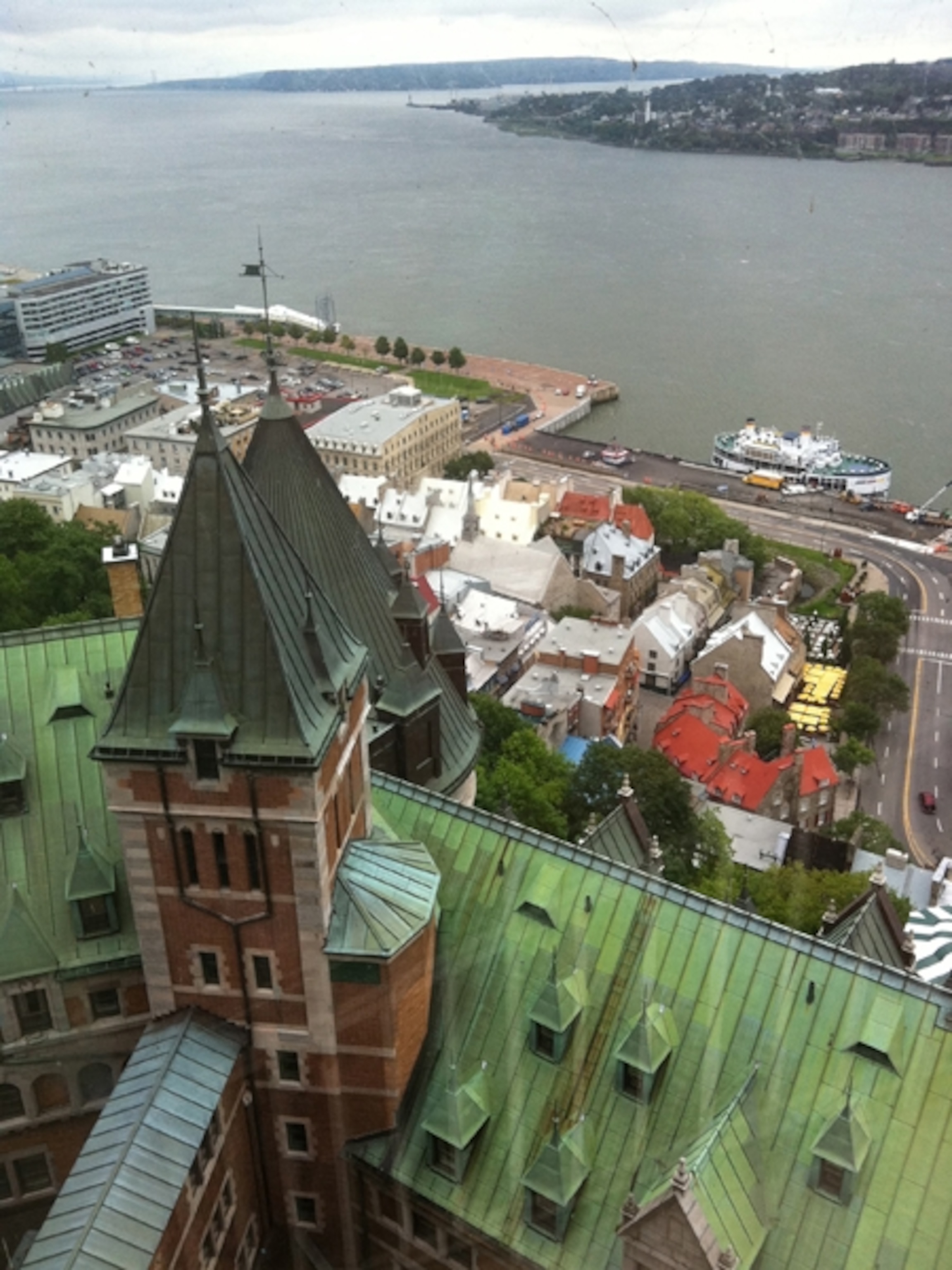 Quebec city from an aerial view