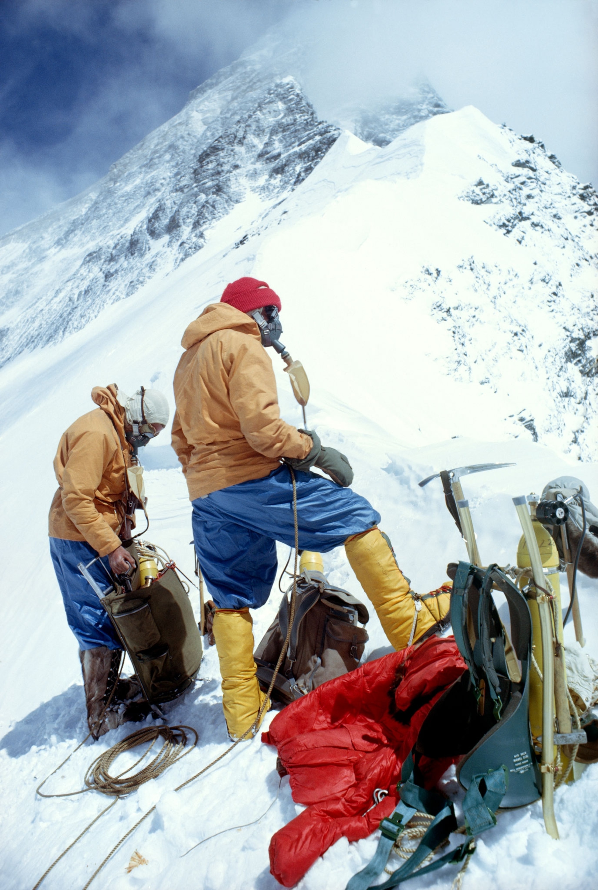 two climbers on Mount Everest