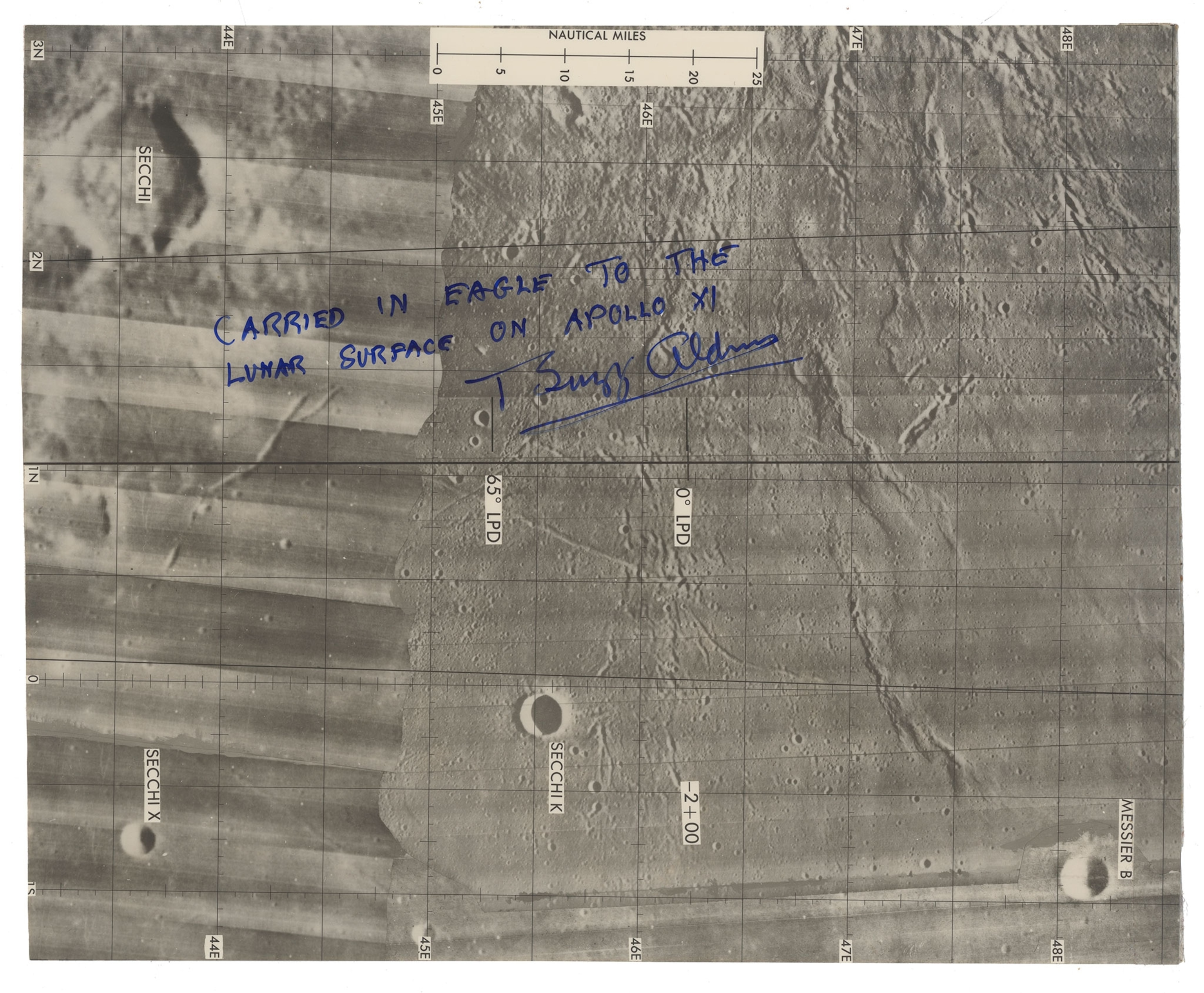 navigational chart taken to Lunar surface