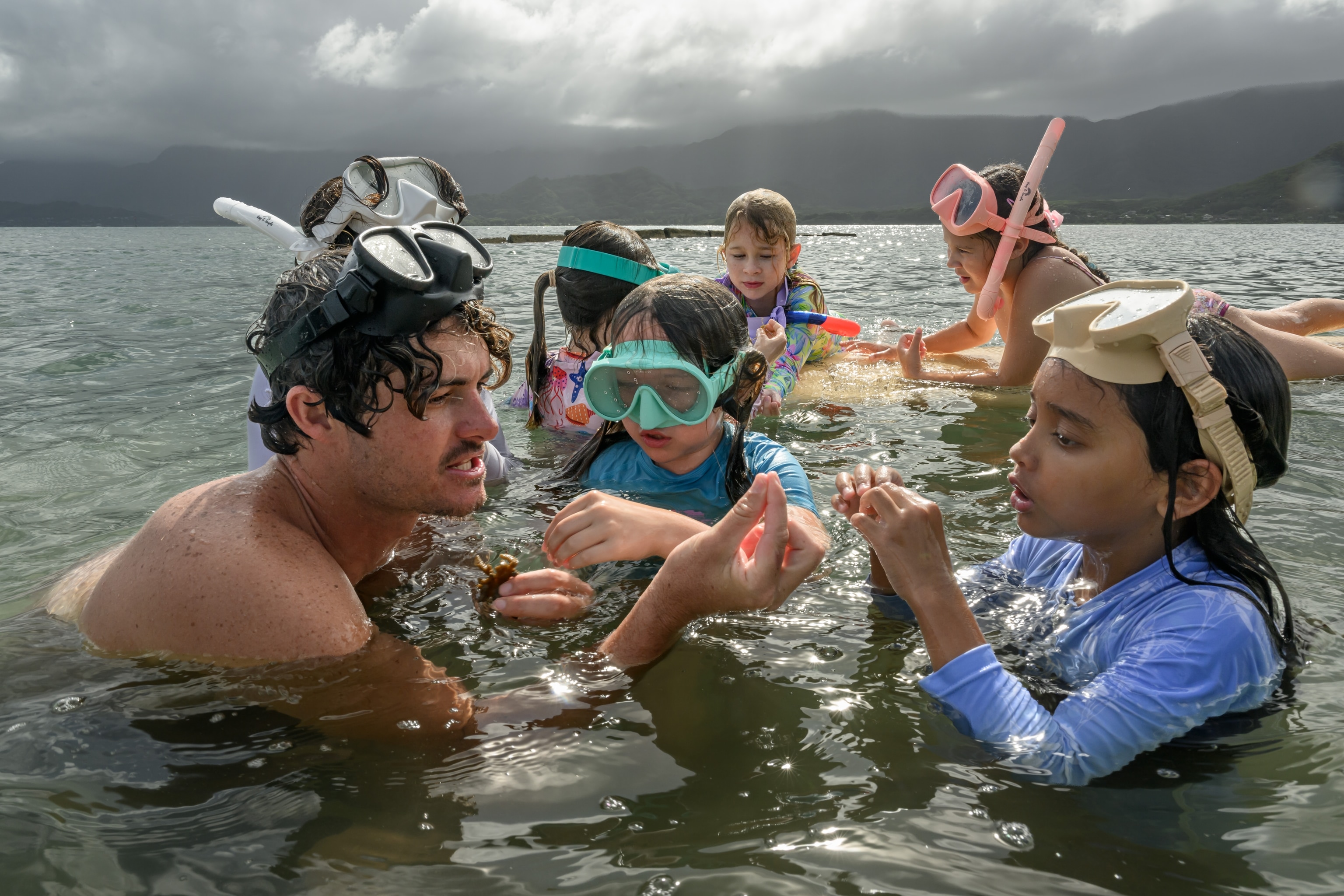 Young people learning about the ocean through direct contact and fun, educational activities.