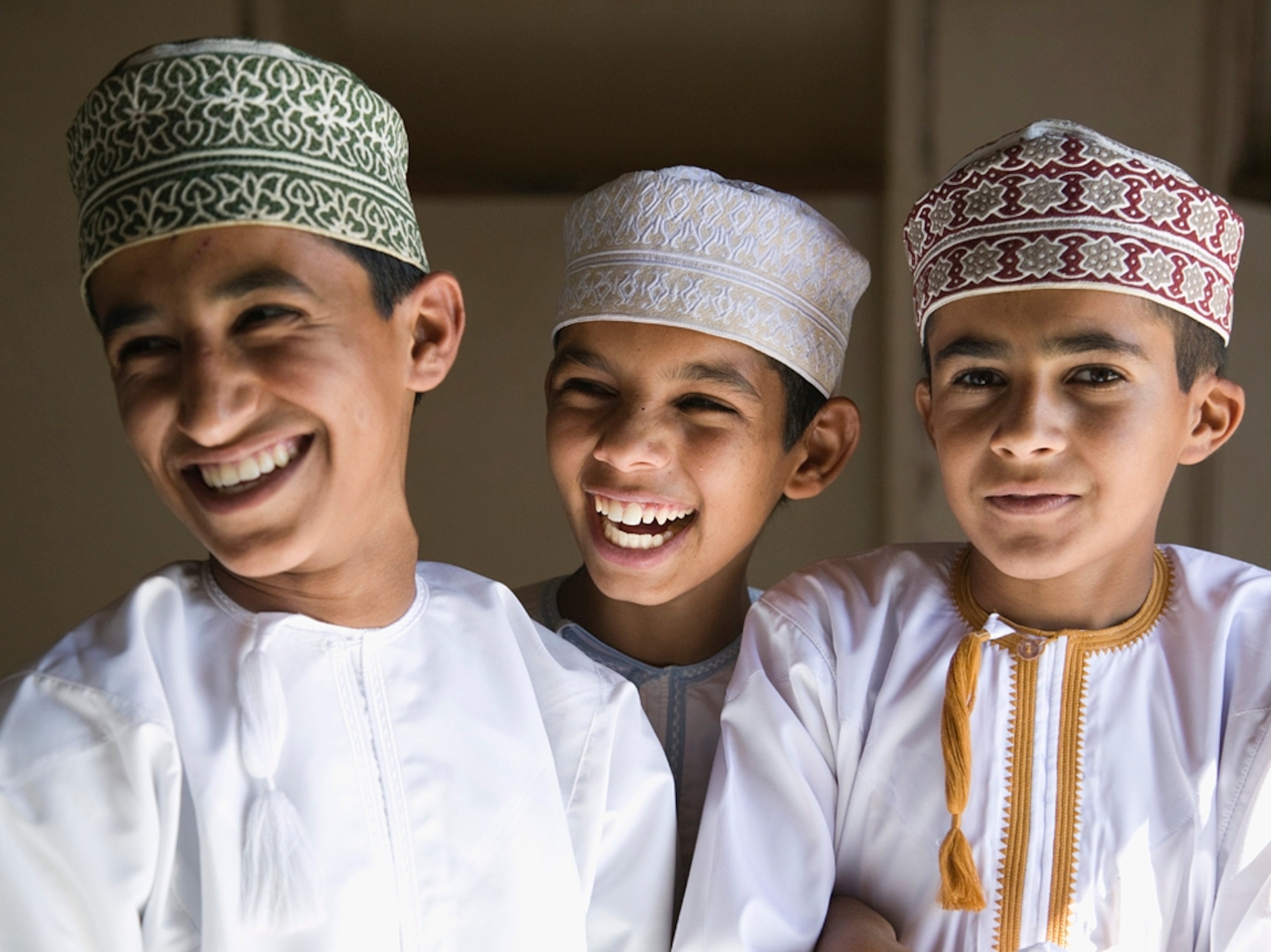 Schoolboys in Oman
