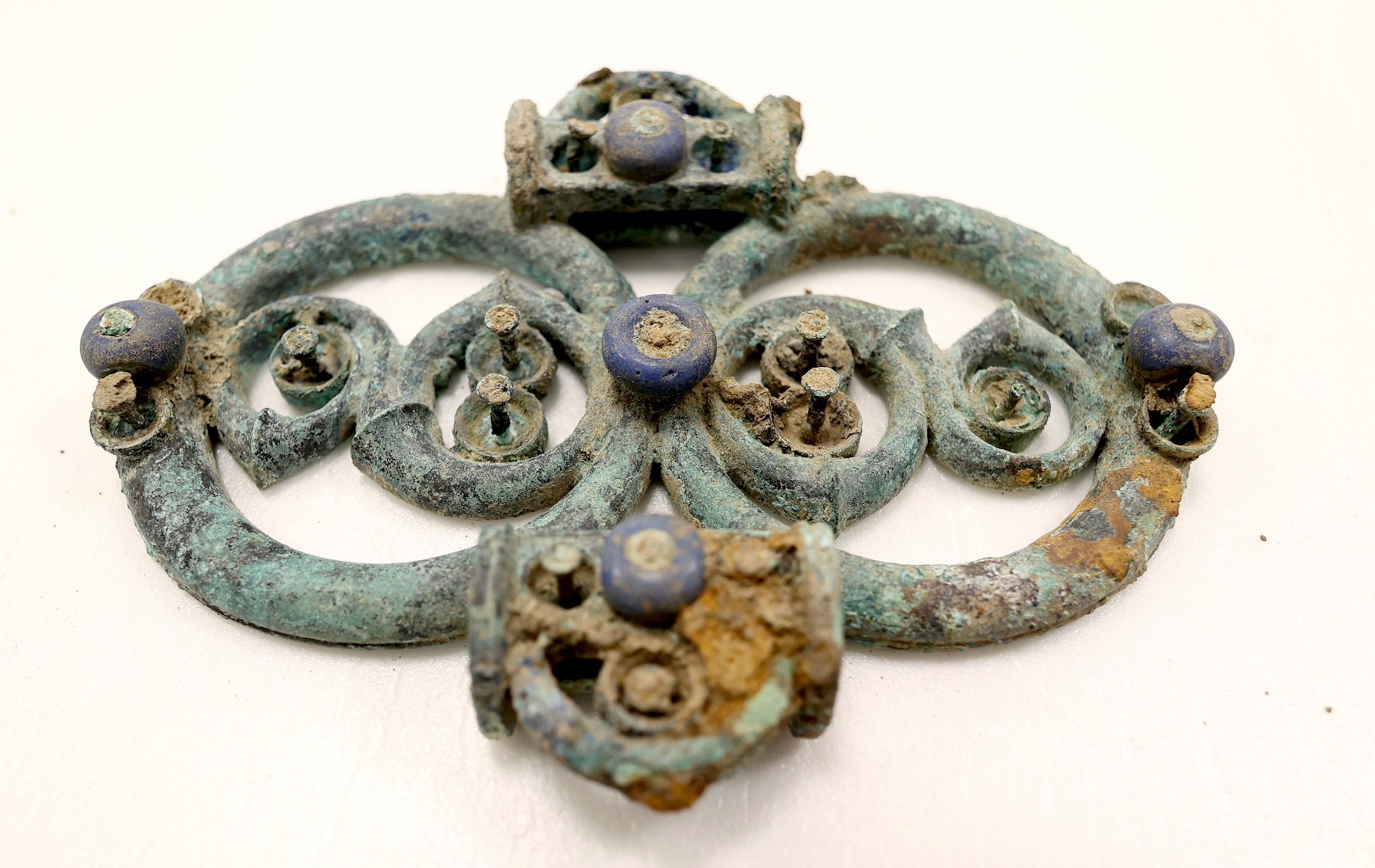 With patina and and rust.