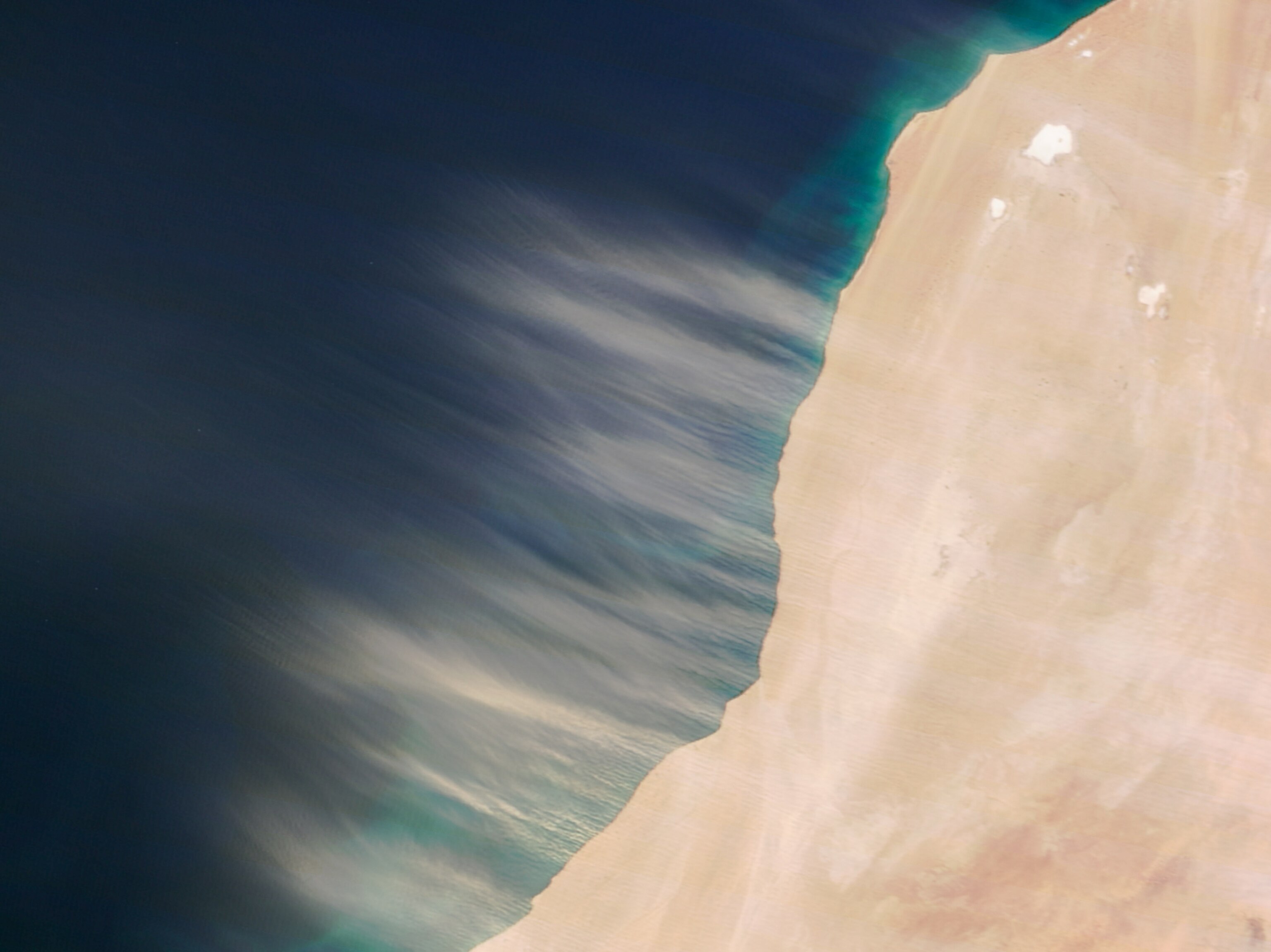 Dust picture - a satellite image of sand stirred up by the wind