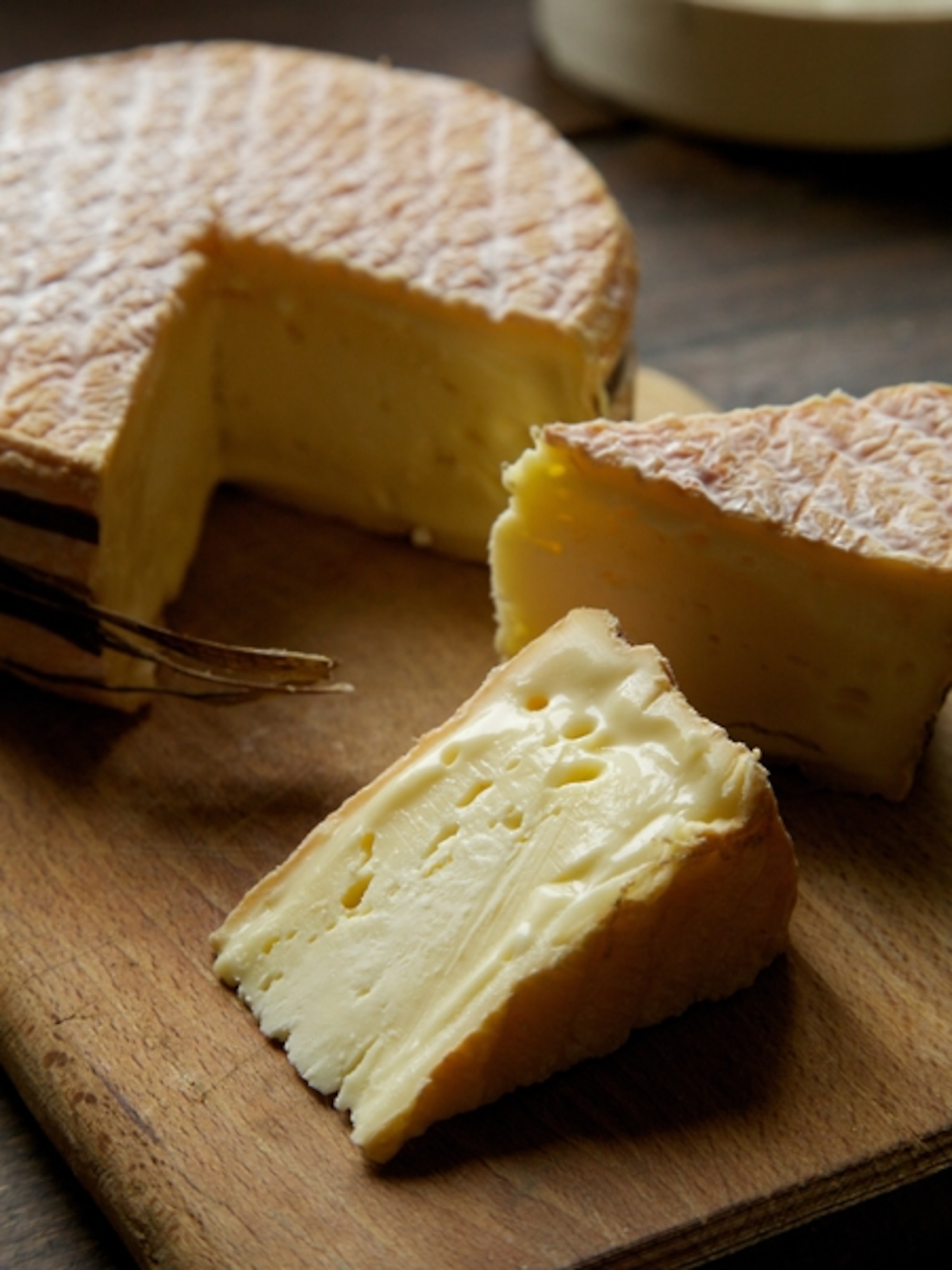 Slices of French cheese