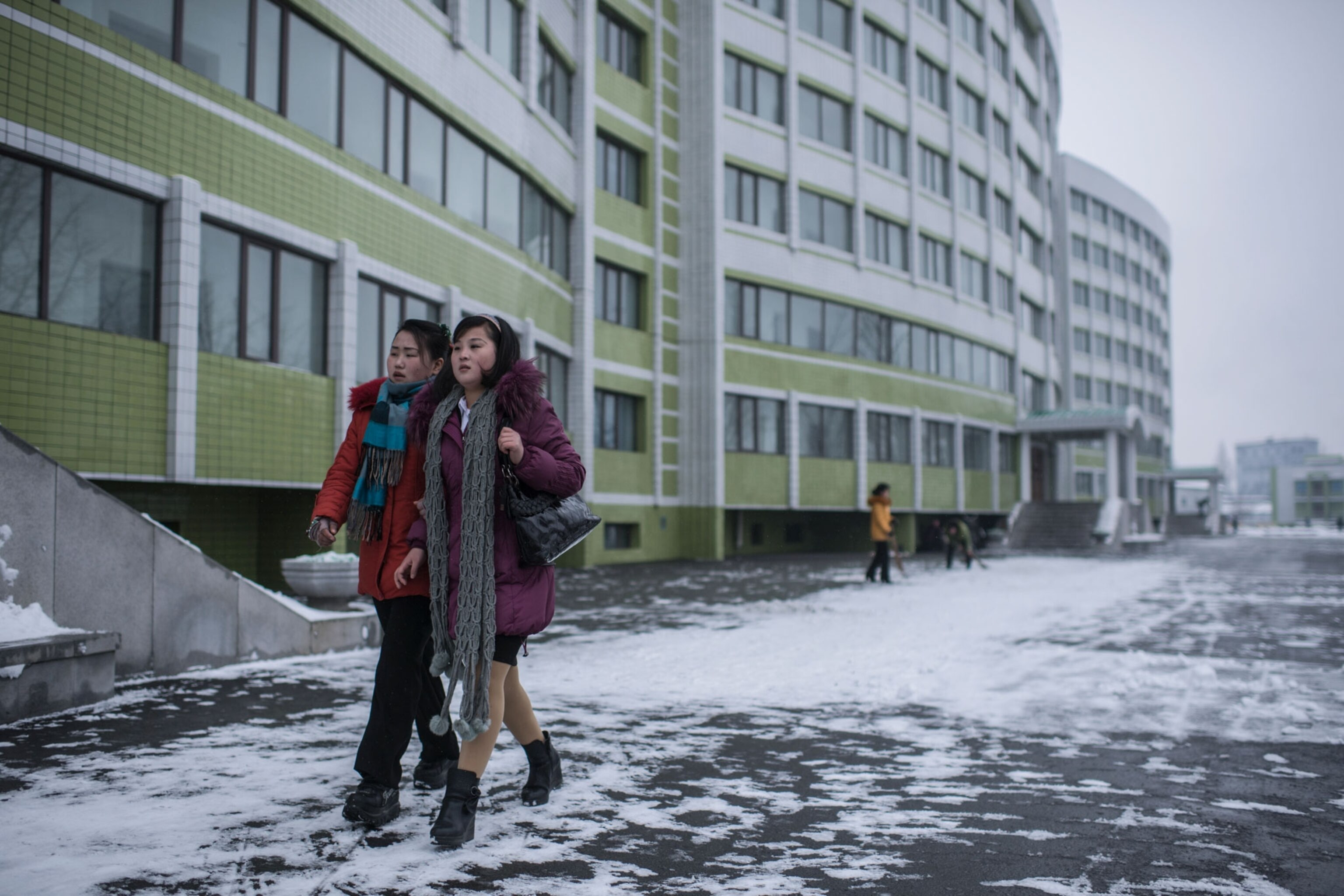 women walking in North Korea