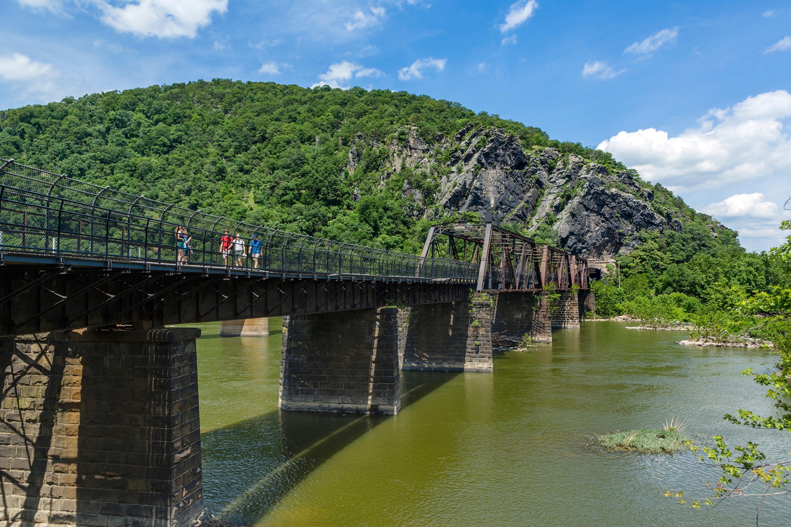 the Appalachian Trail footbridge at Harpers Ferry National Historic Park, West Virginia