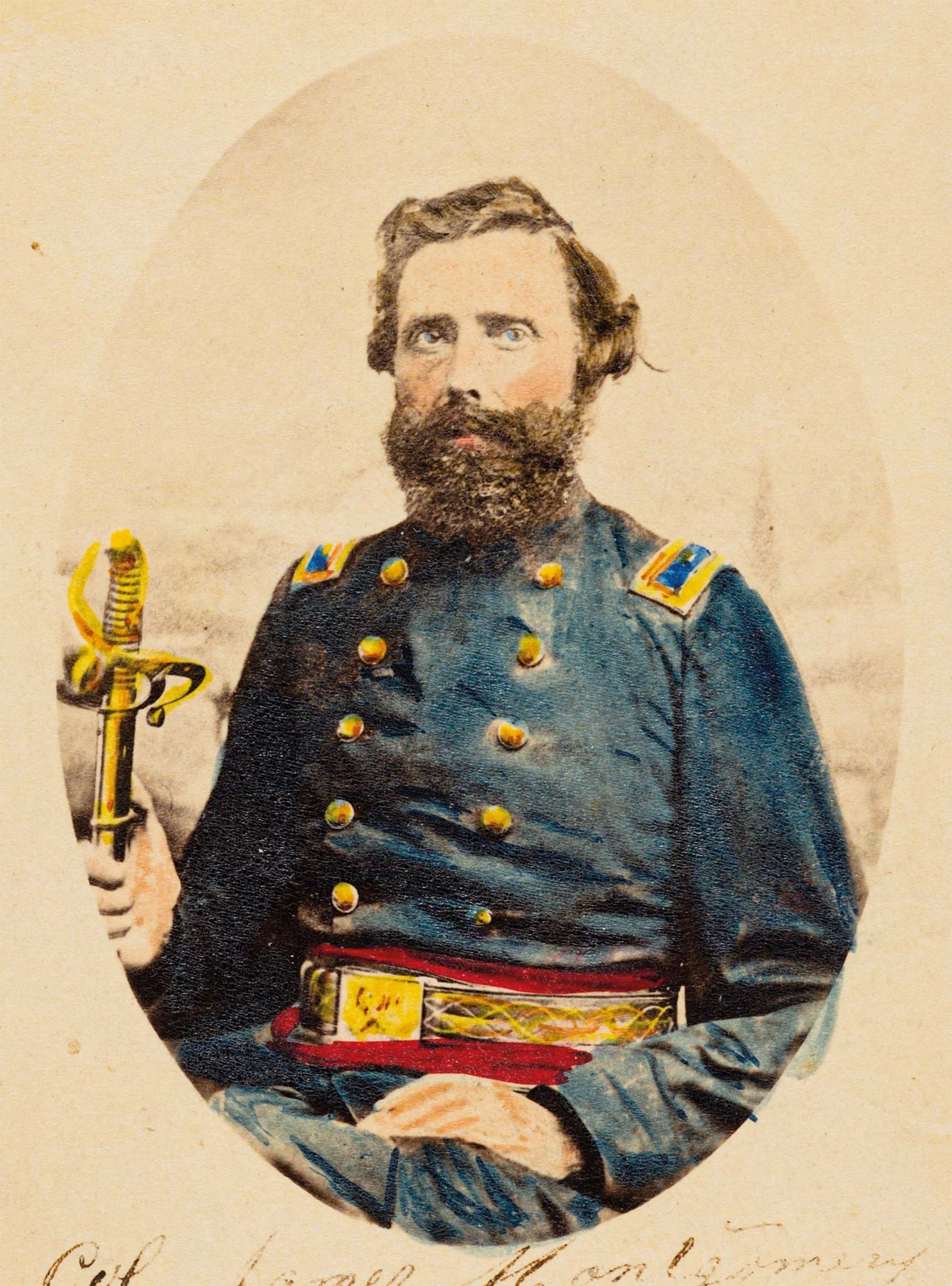 A portrait from Col. James Montgomery's visiting card.