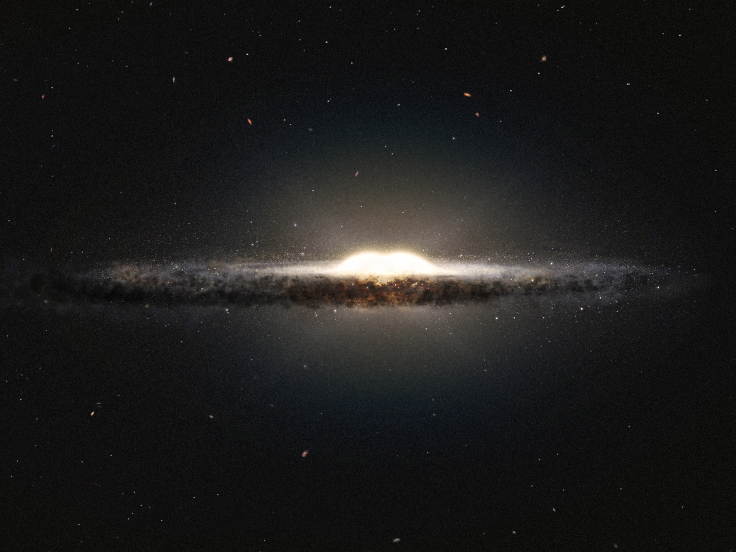 Week in Space 262 - Art illustration depicting an edge-on Milky Way galaxy