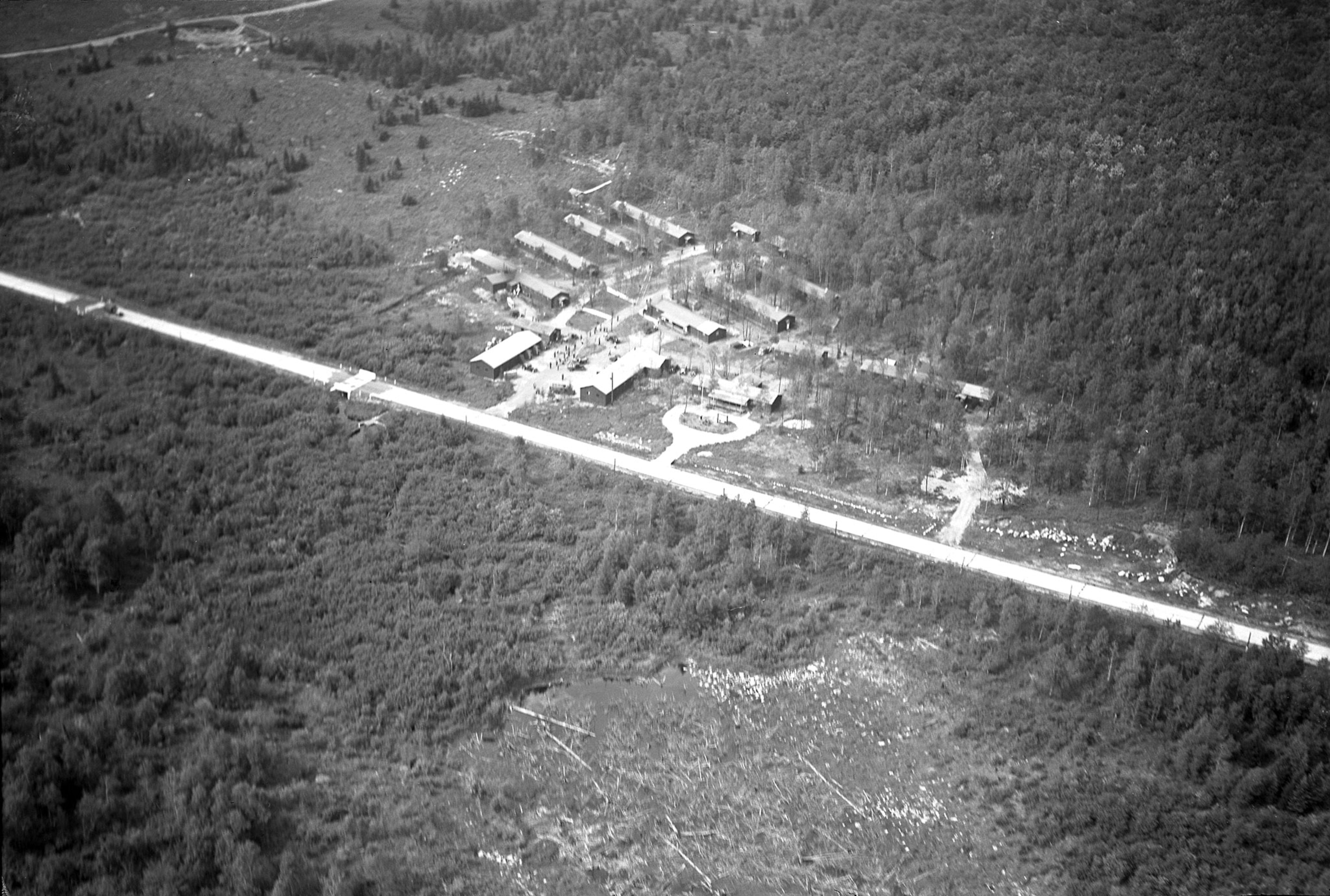 part of the Benson Mines site from above as it appeared in the 1900s