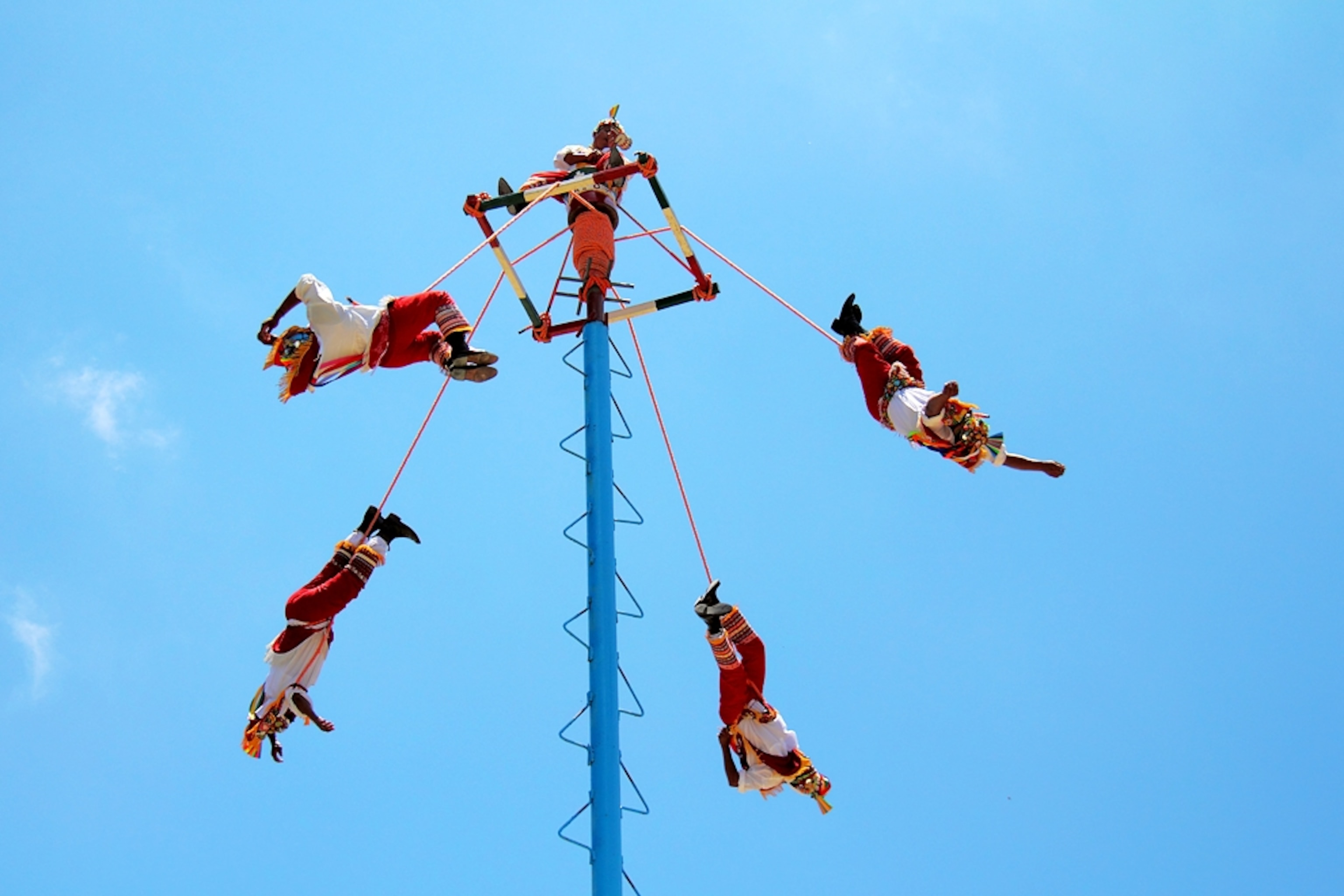 cultural performers at Tulum, Mexico