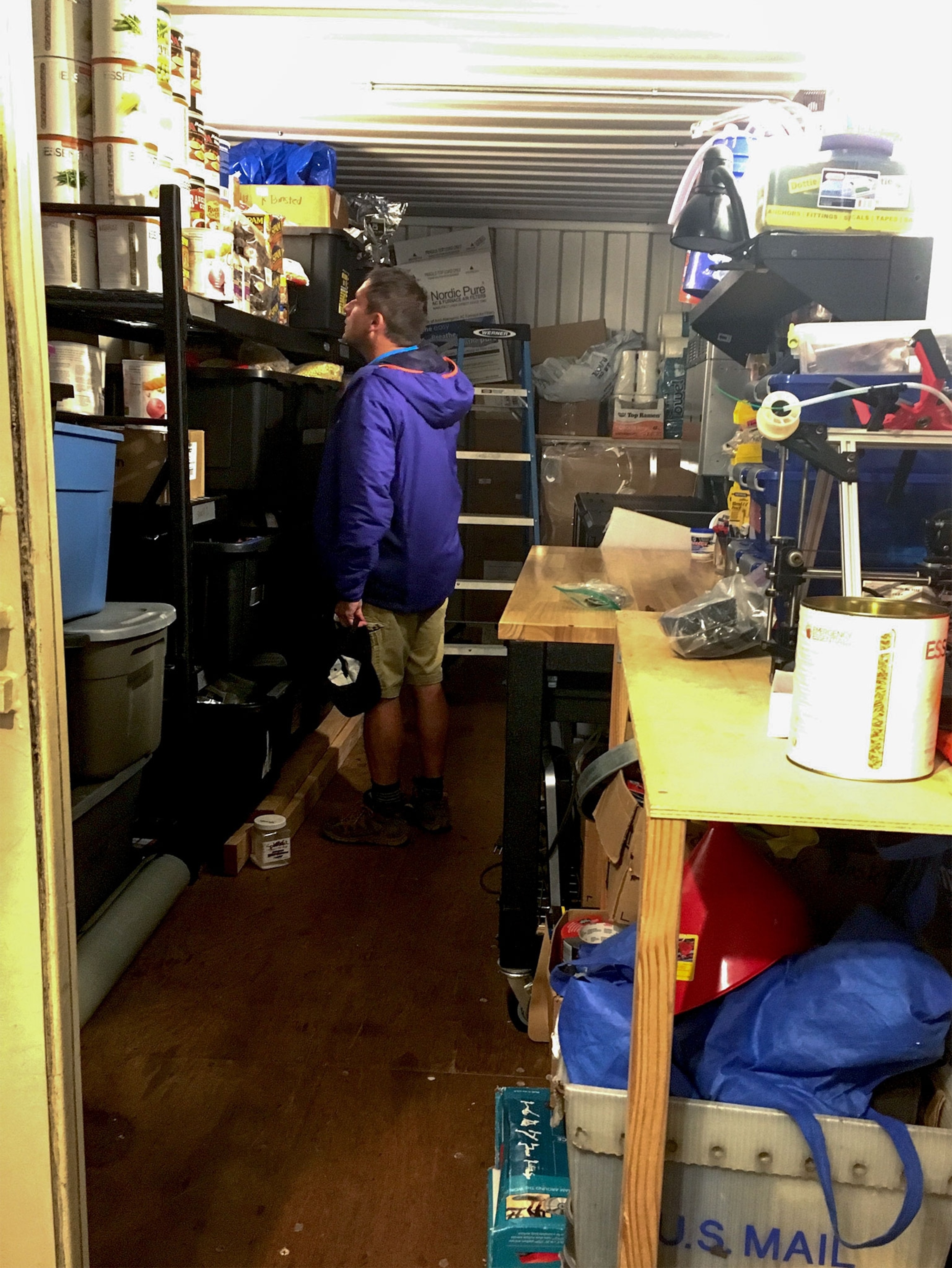 a person inside a dome in Hawaii