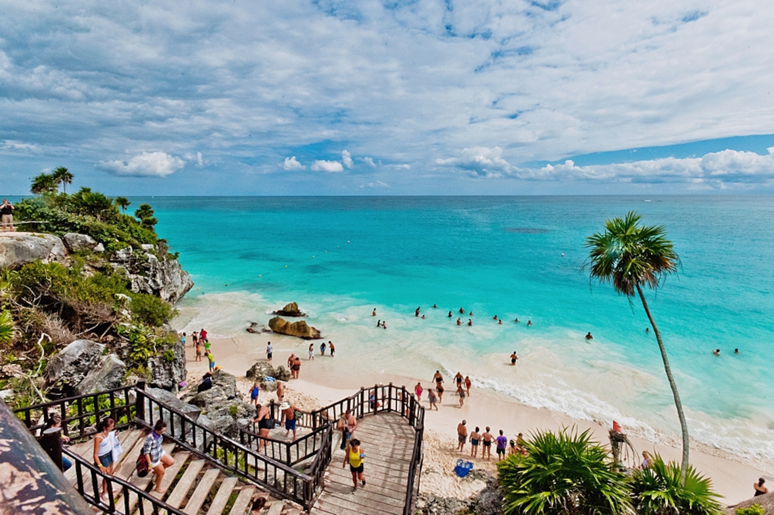 a beach at Tulum, Mexico