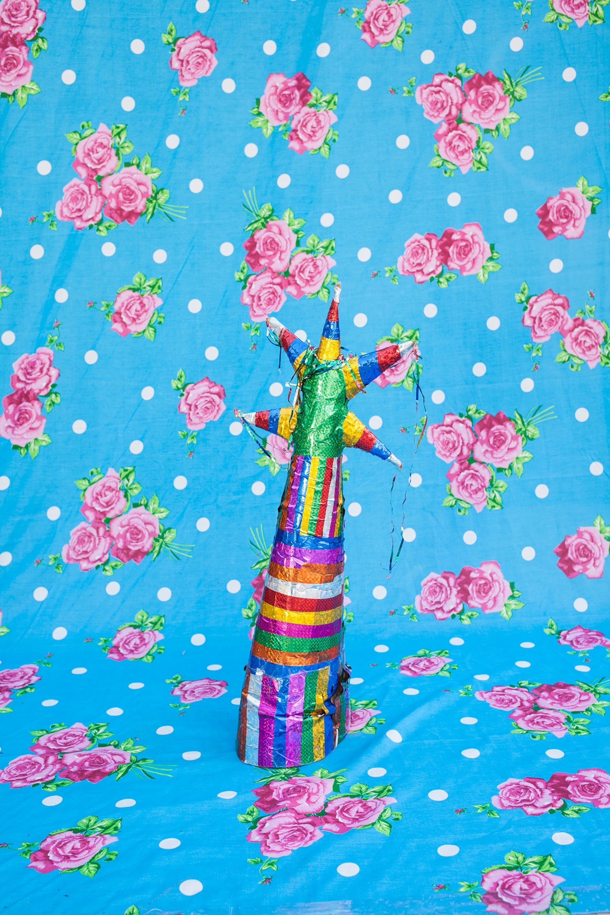 Mexican dancing clown in traditional costume