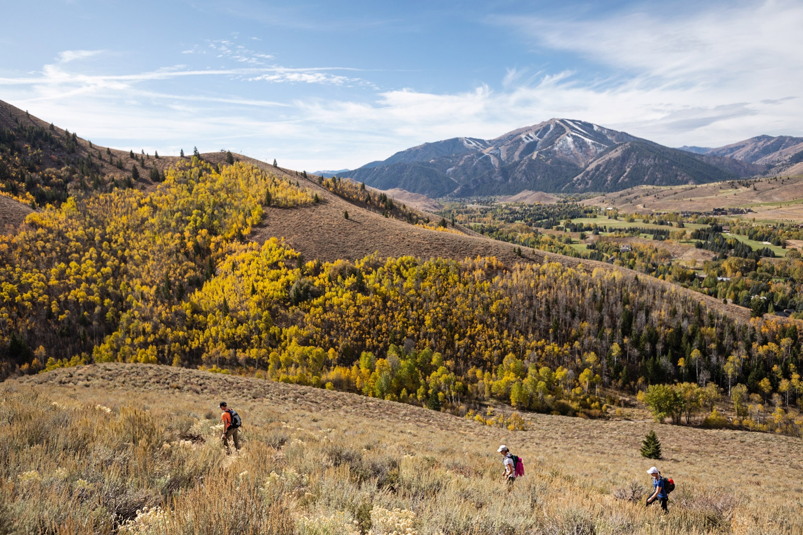 Hikers on Proctor Loop trail near Ketchum, Idaho
