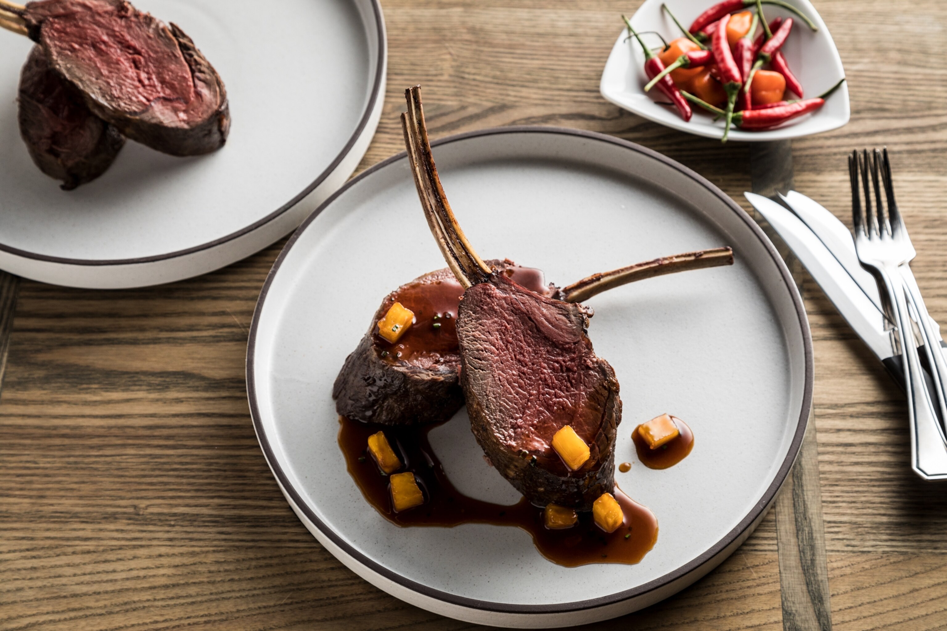 grilled venison strip loin