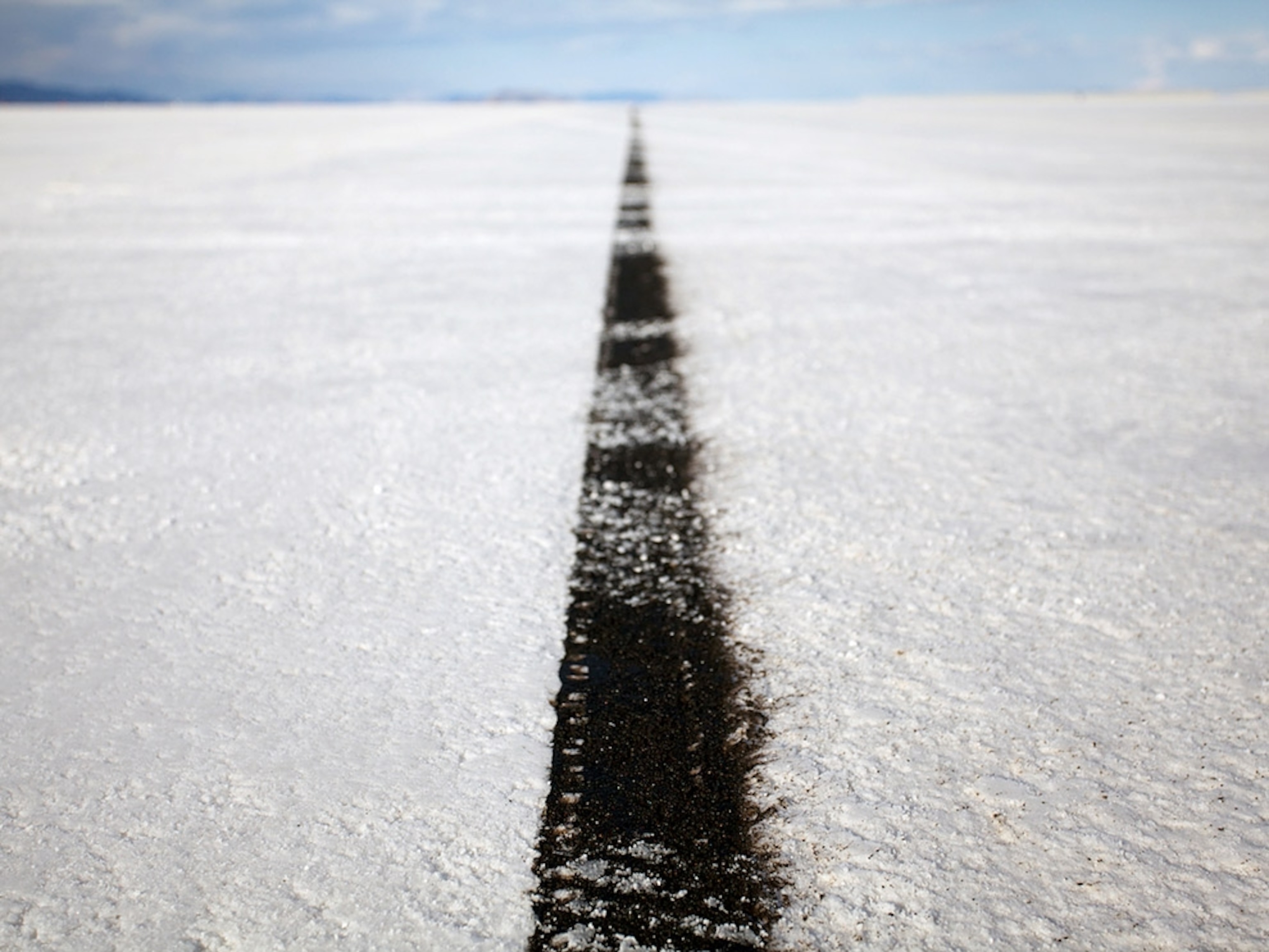 Black line stretches into the distance