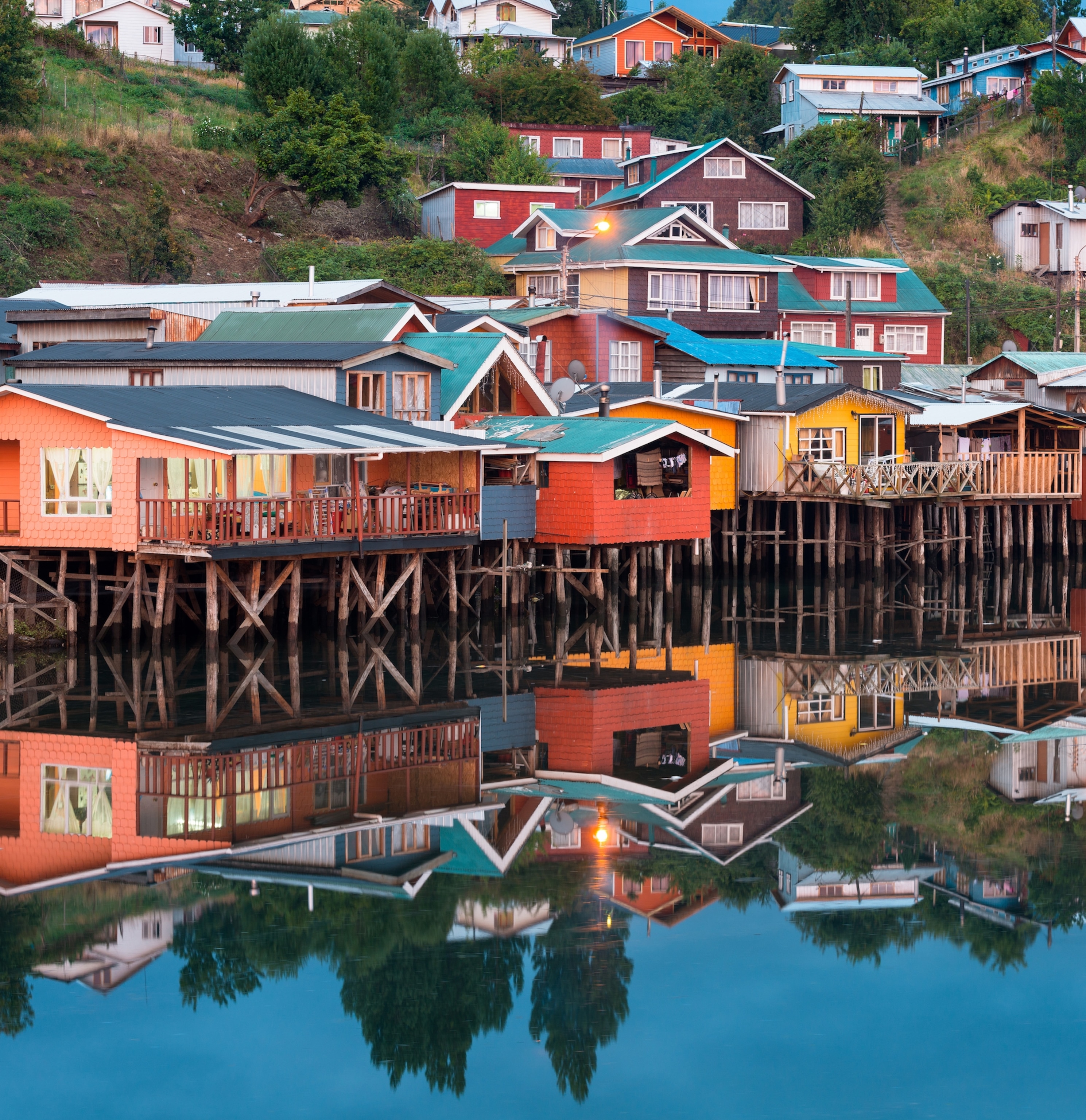 Stilt houses in Chiloe islands