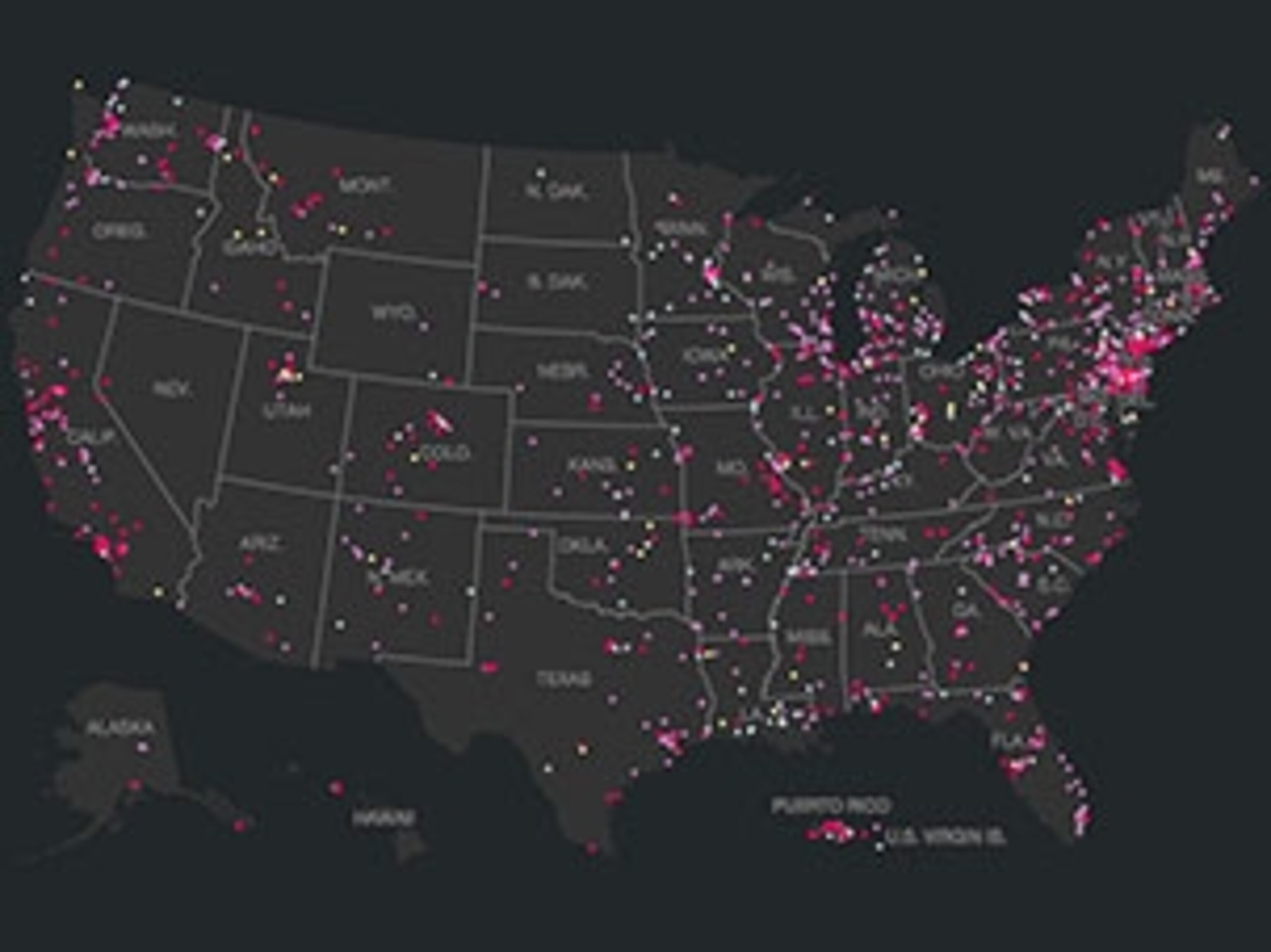 CH-53 Super Stallion support helicopters outside the hangars at Camp Lejeune.