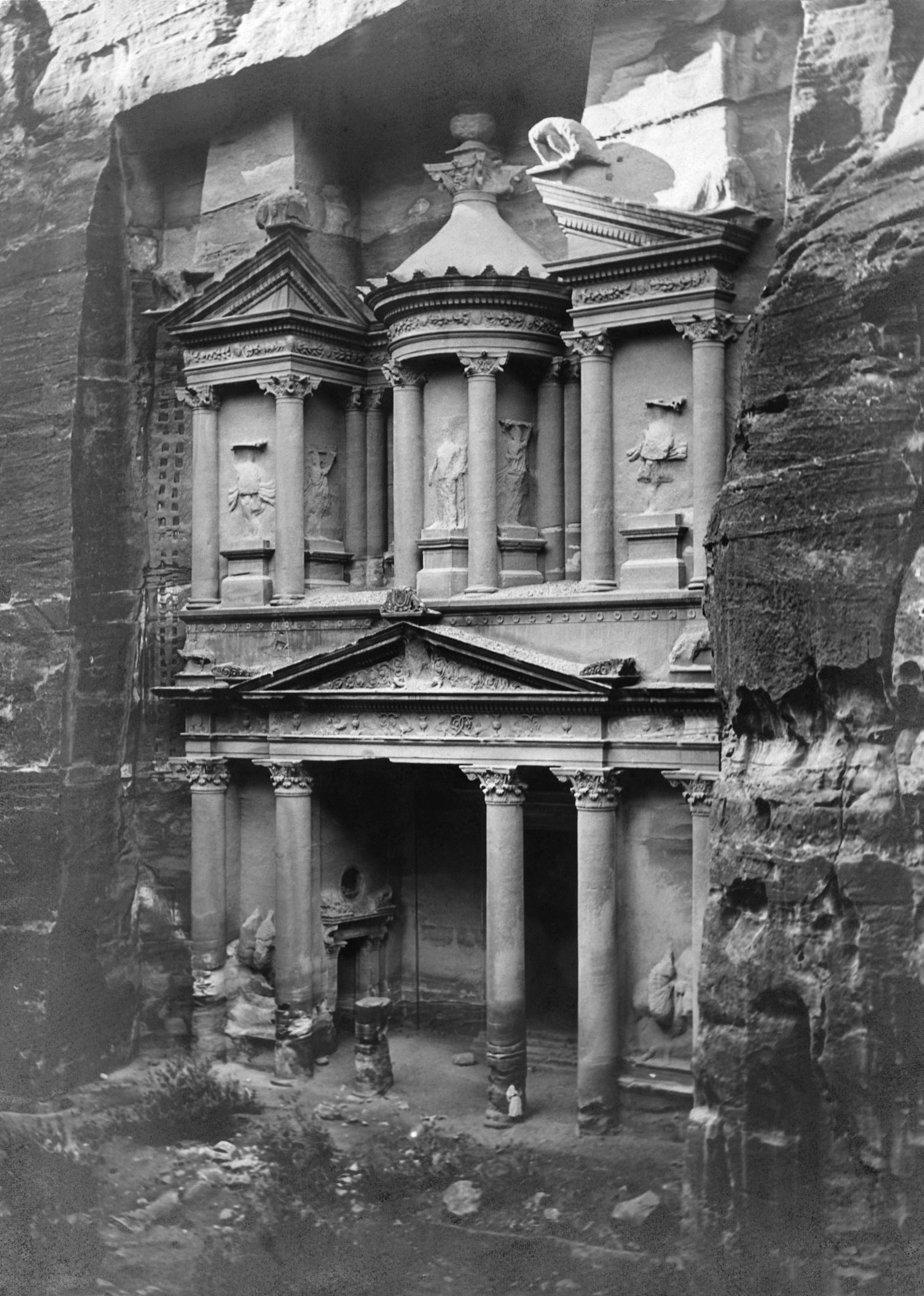 Petra's theater ruins, the Pharaoh's Treasury.