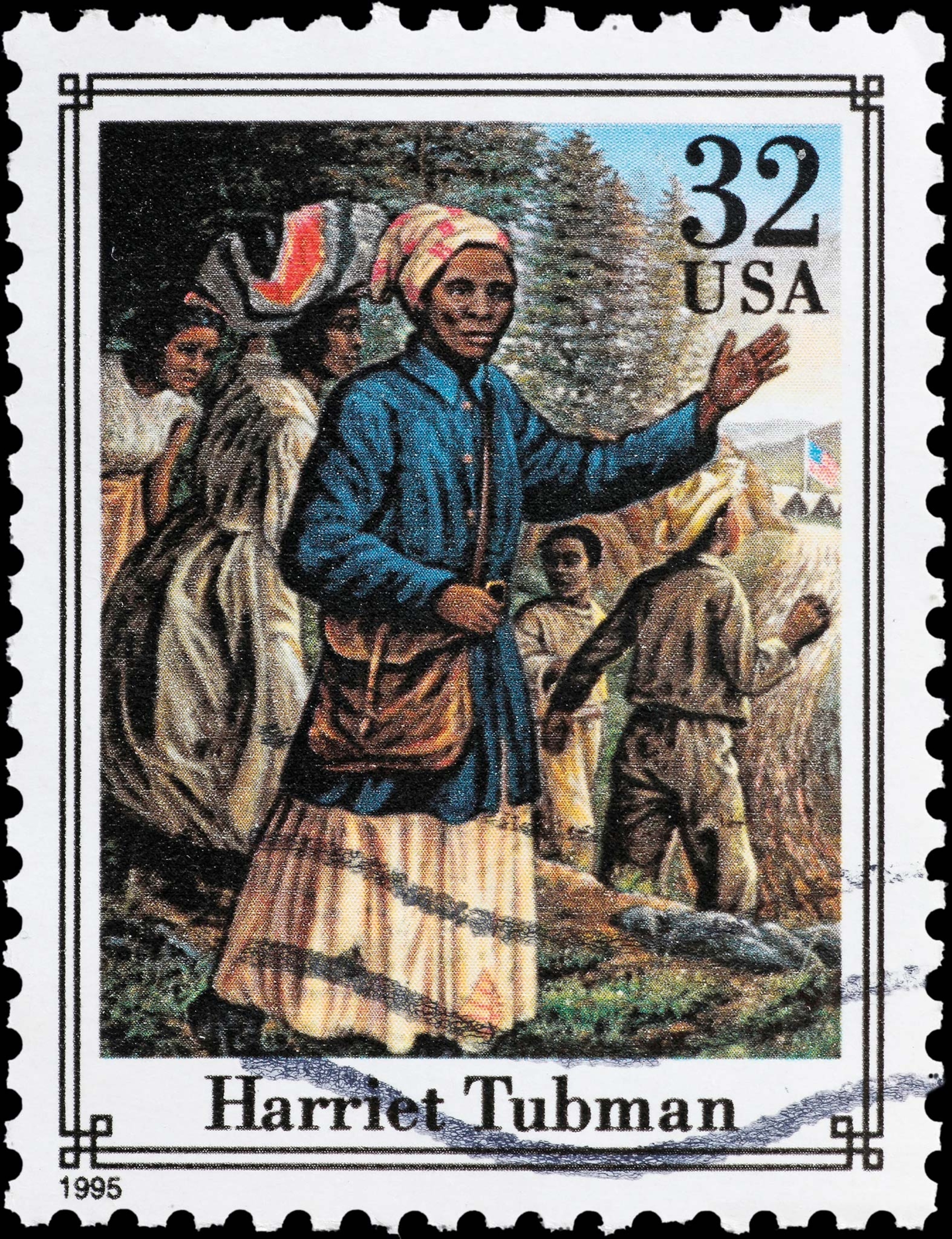 A 1995 U.S. postage stamp honoring Harriet Tubman