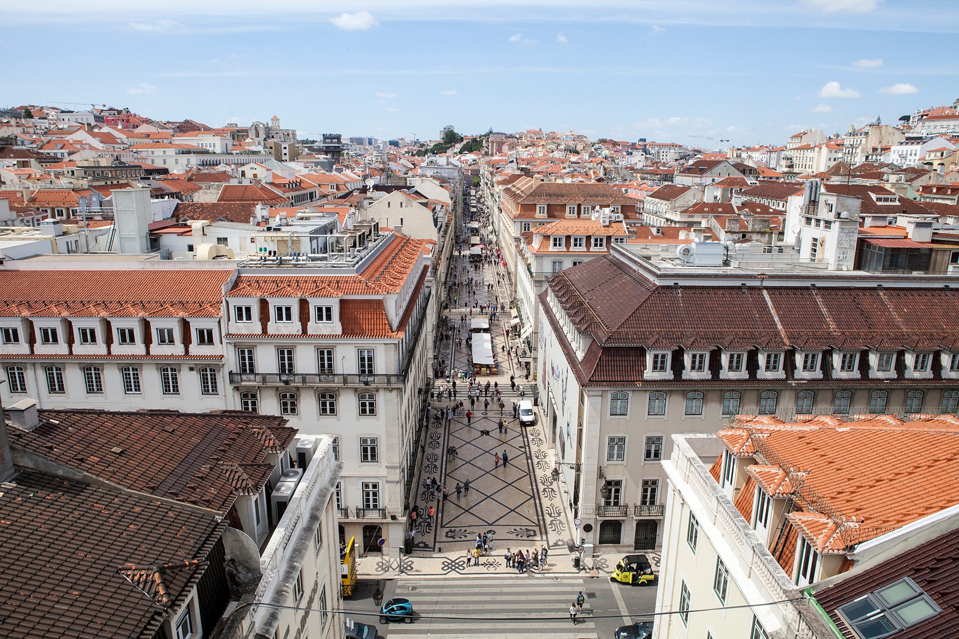 Lisbon atop the Arco da Rua Augusta in Portugal