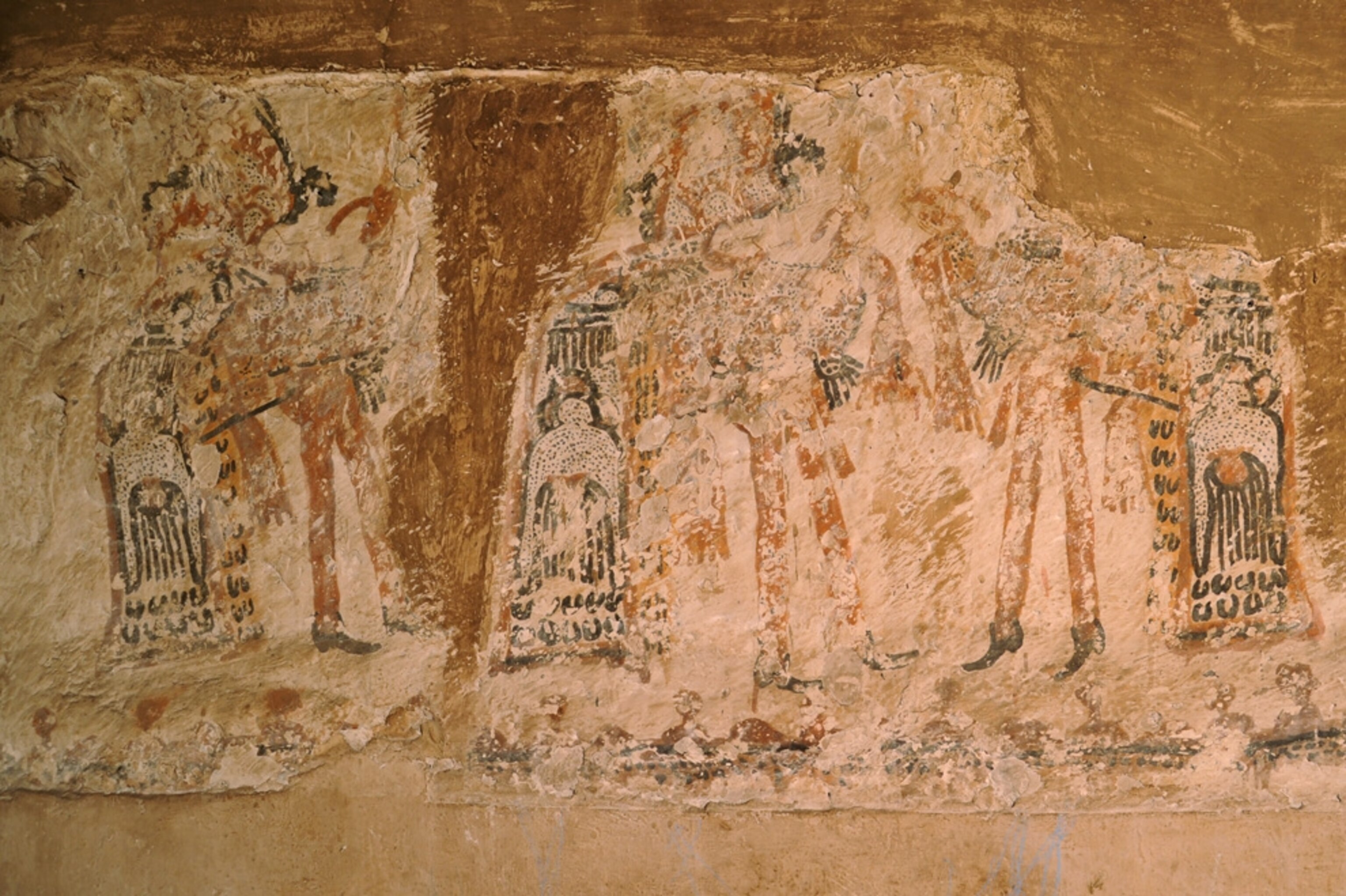 Maya picture - mural found in family kitchen, Guatemala