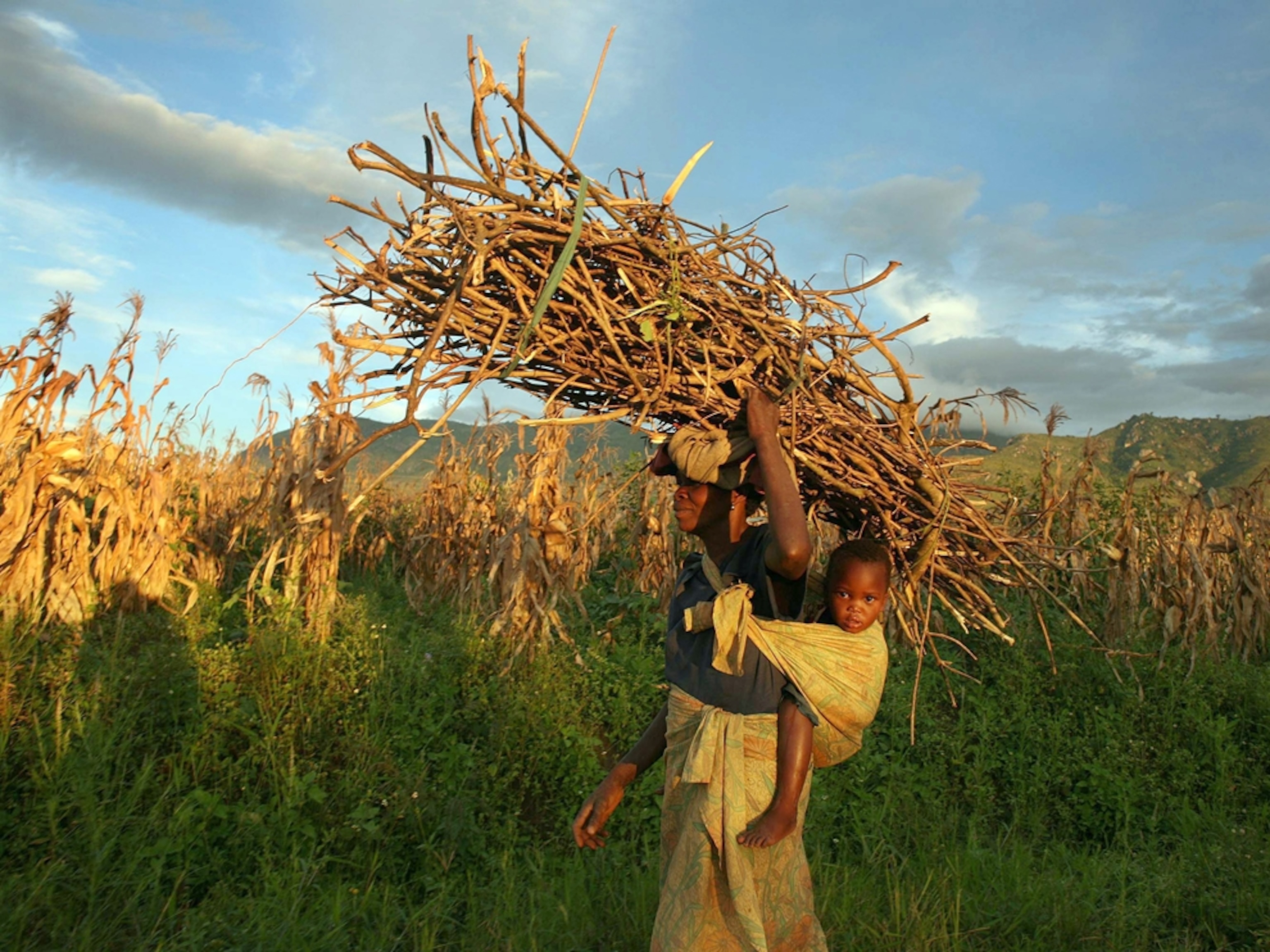 Woman with baby in Malawi