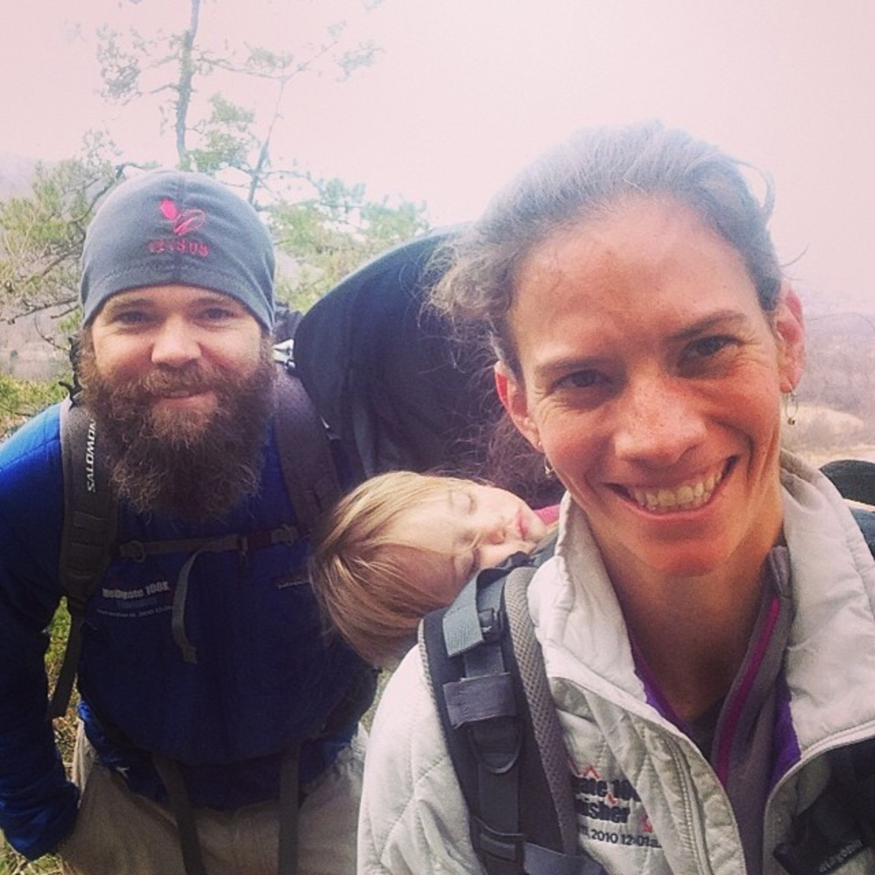 Jennifer Pharr Davis with her husband and child