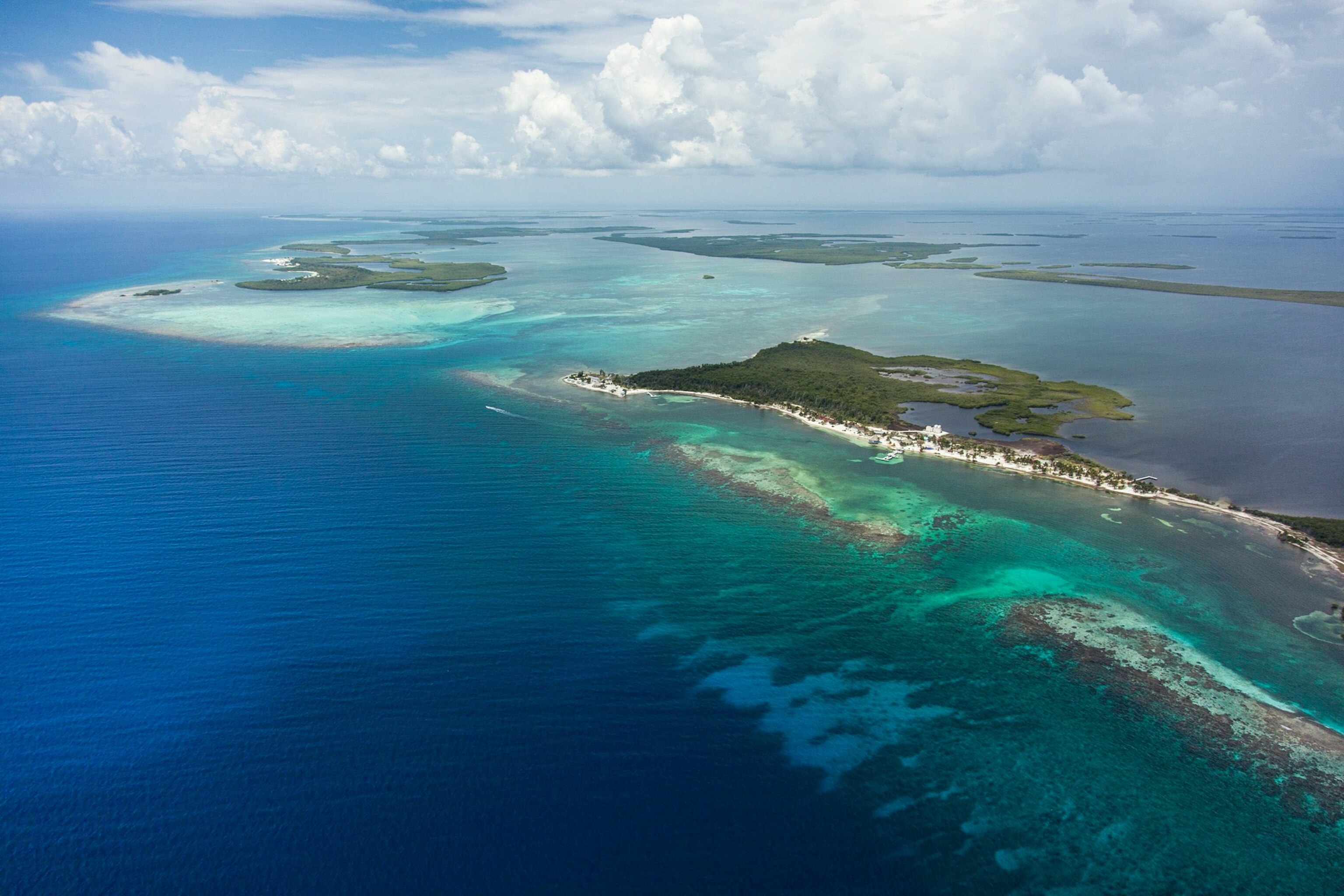 Turneffe Atoll, Belize from air