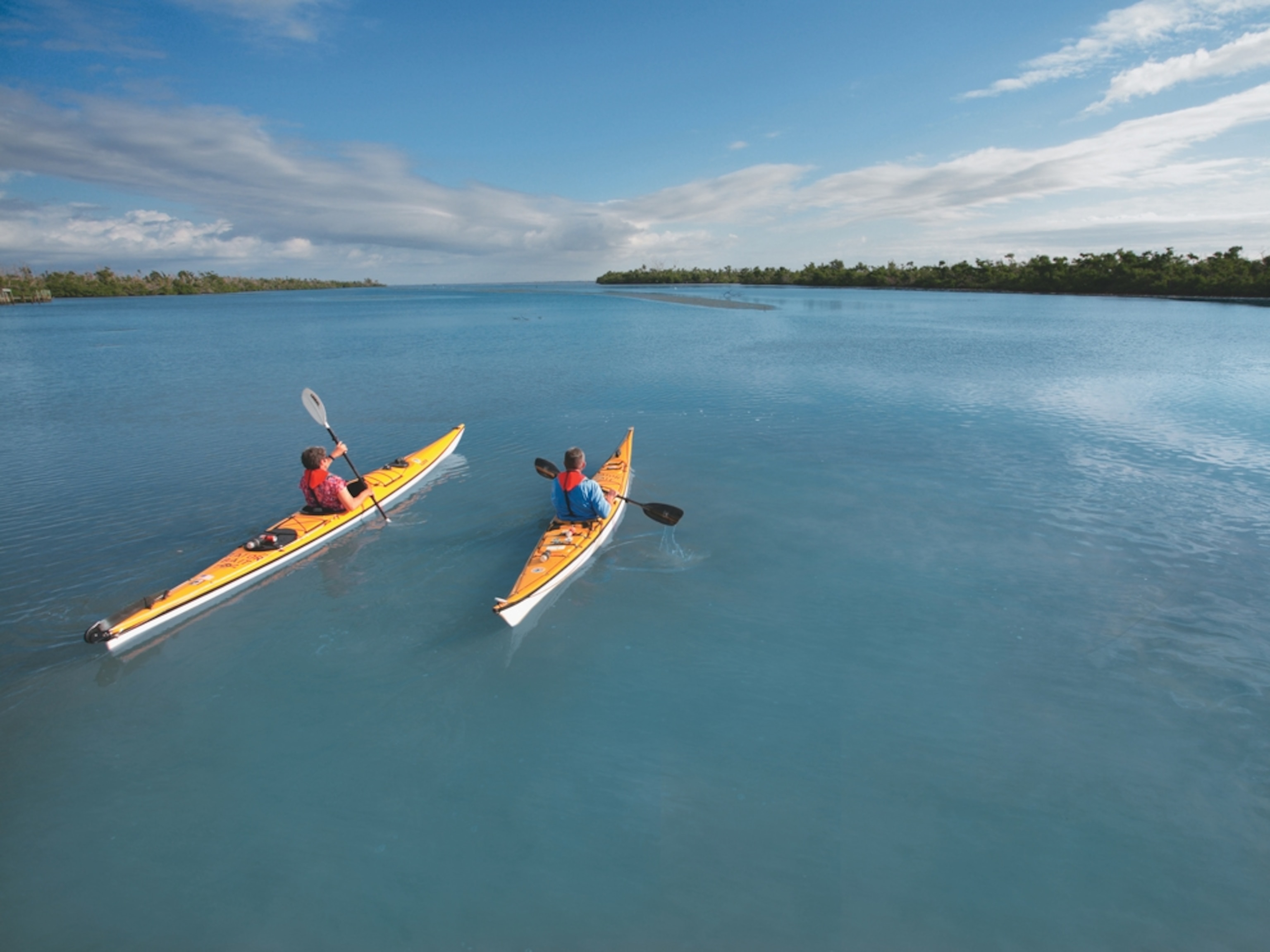 blind pass, which separates sanibel and captiva islands and is part of the great calusa blueway in Florida