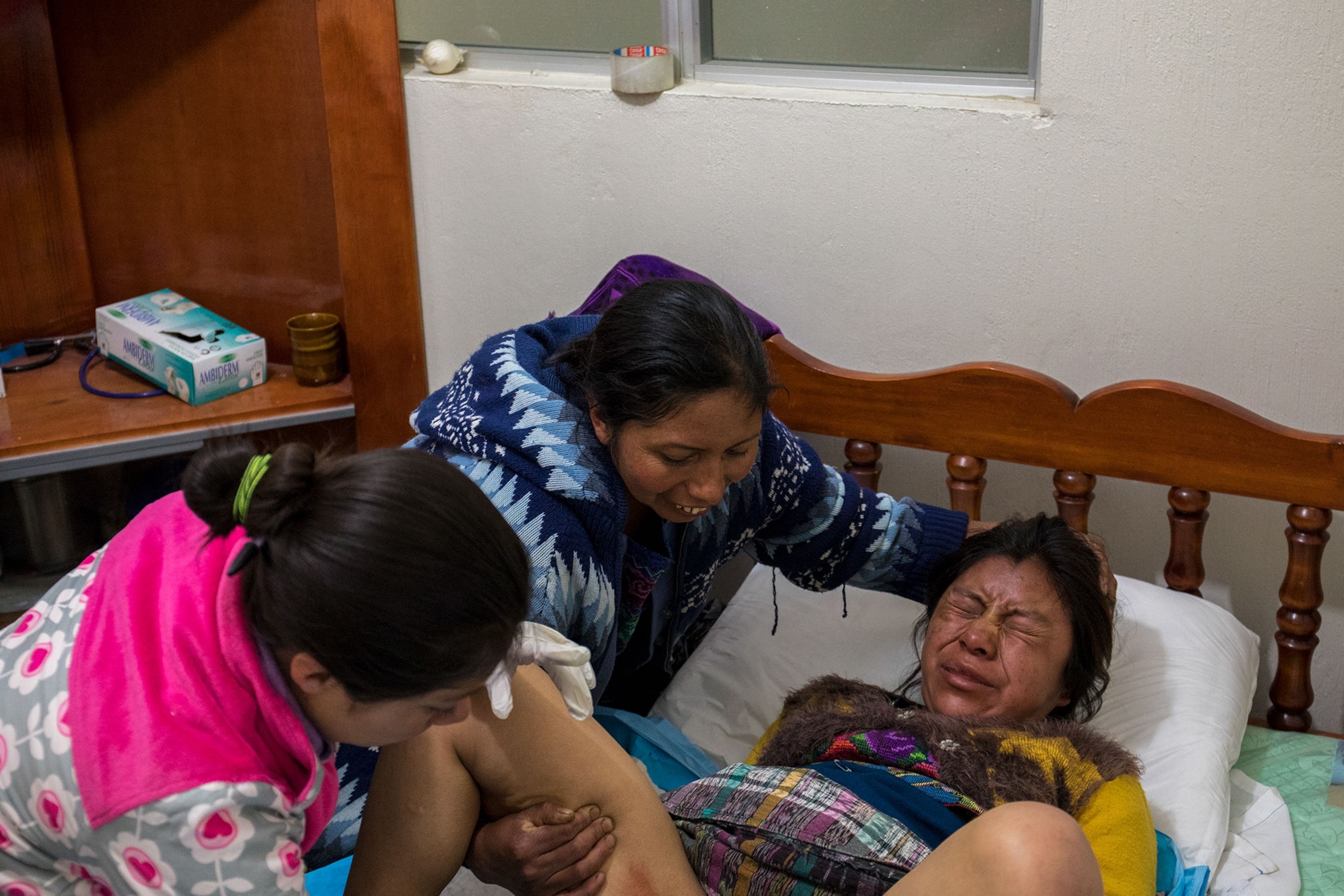 a woman giving birth in Guatemala