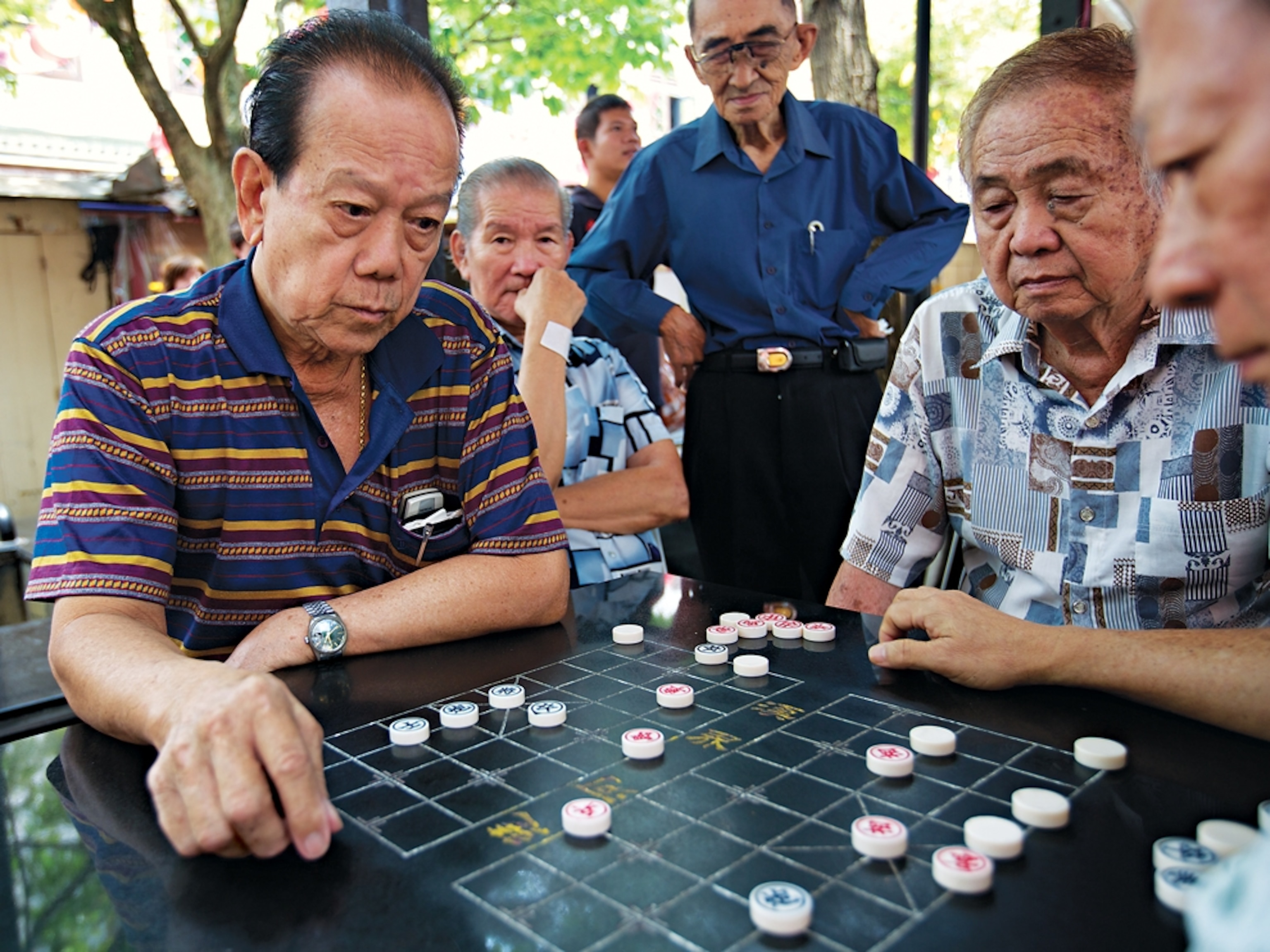men playing mahjong