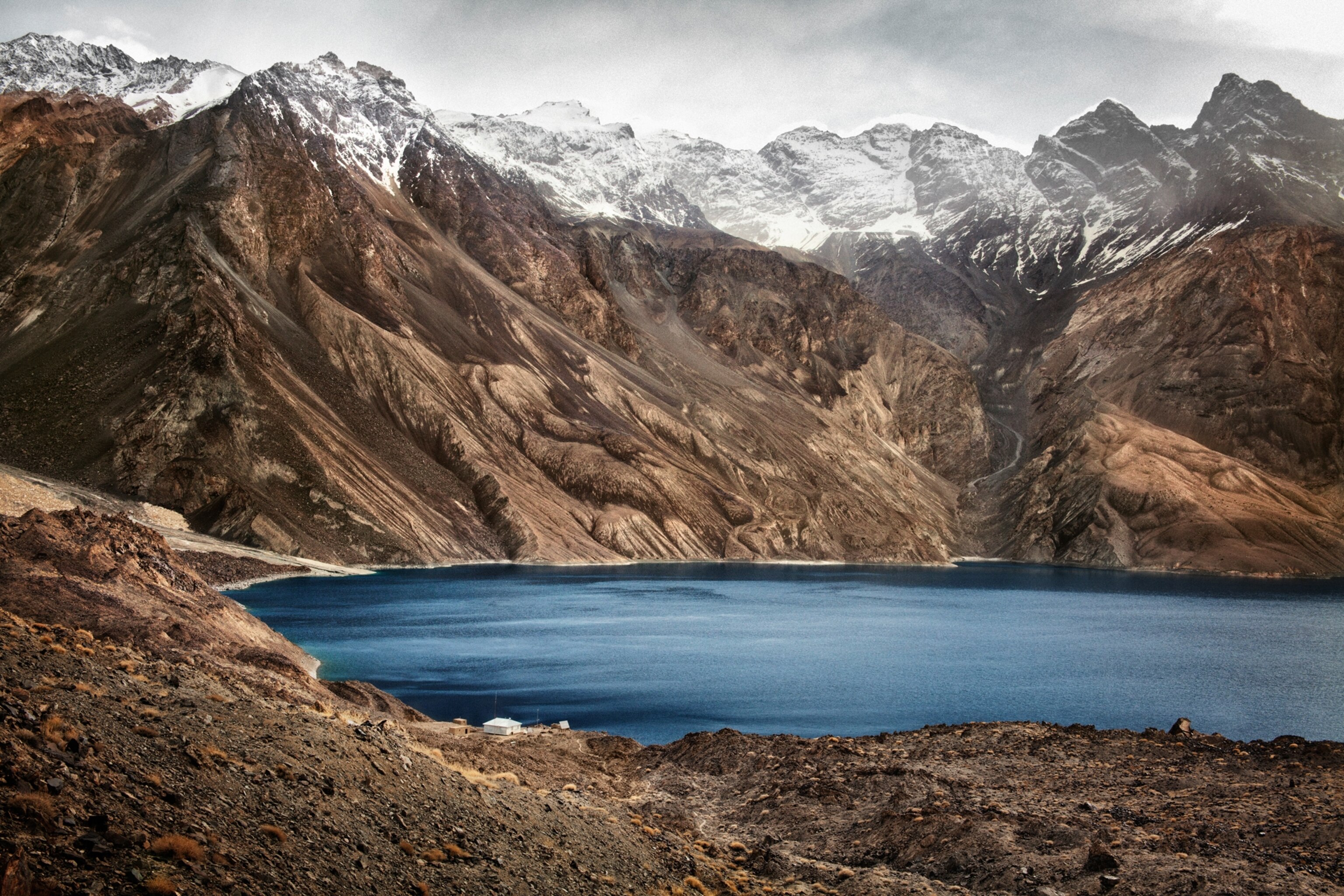 a mountain lake in the country of Tajikistan