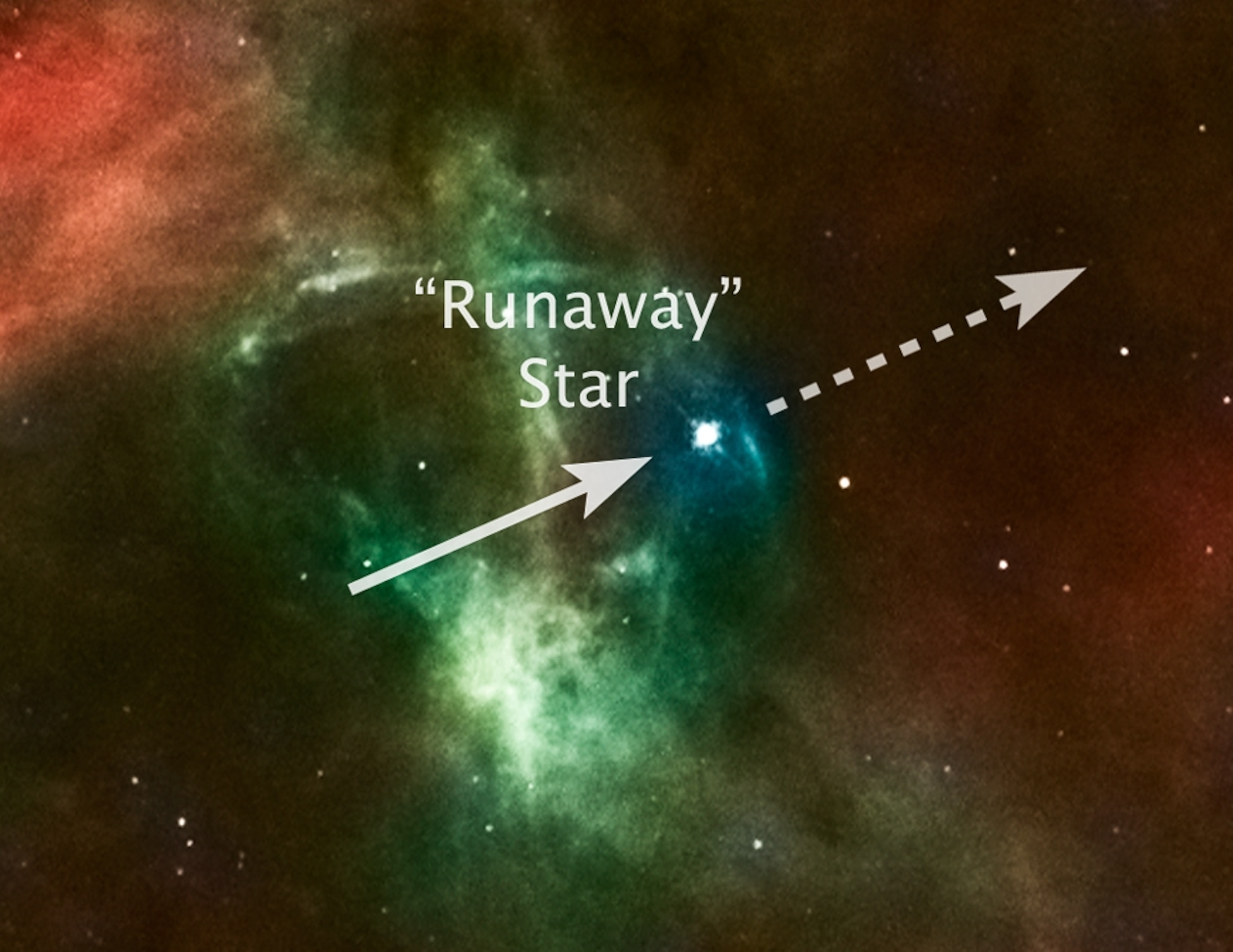 Hubble captures a "runaway" star.