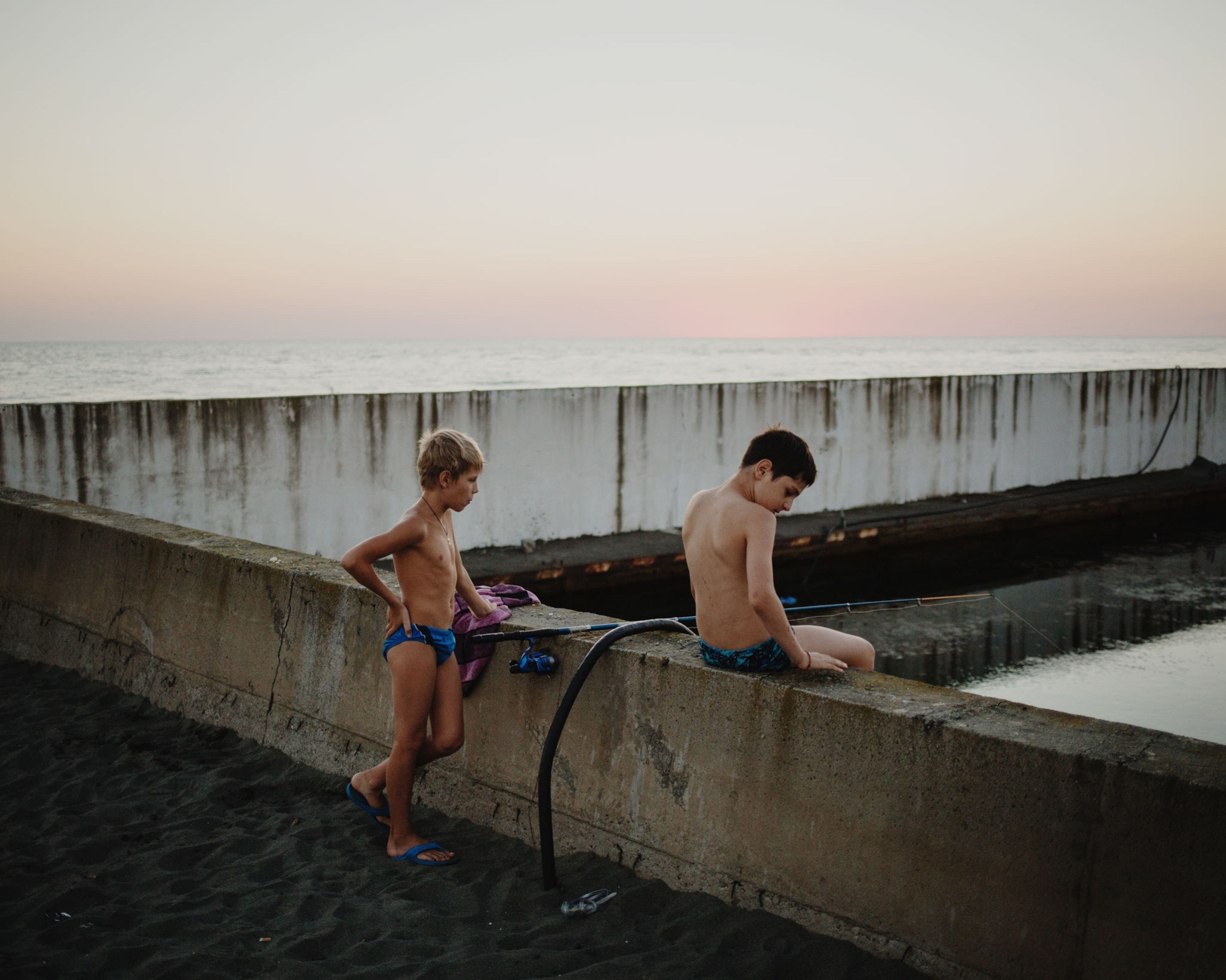 a boys at the beach in Georgia