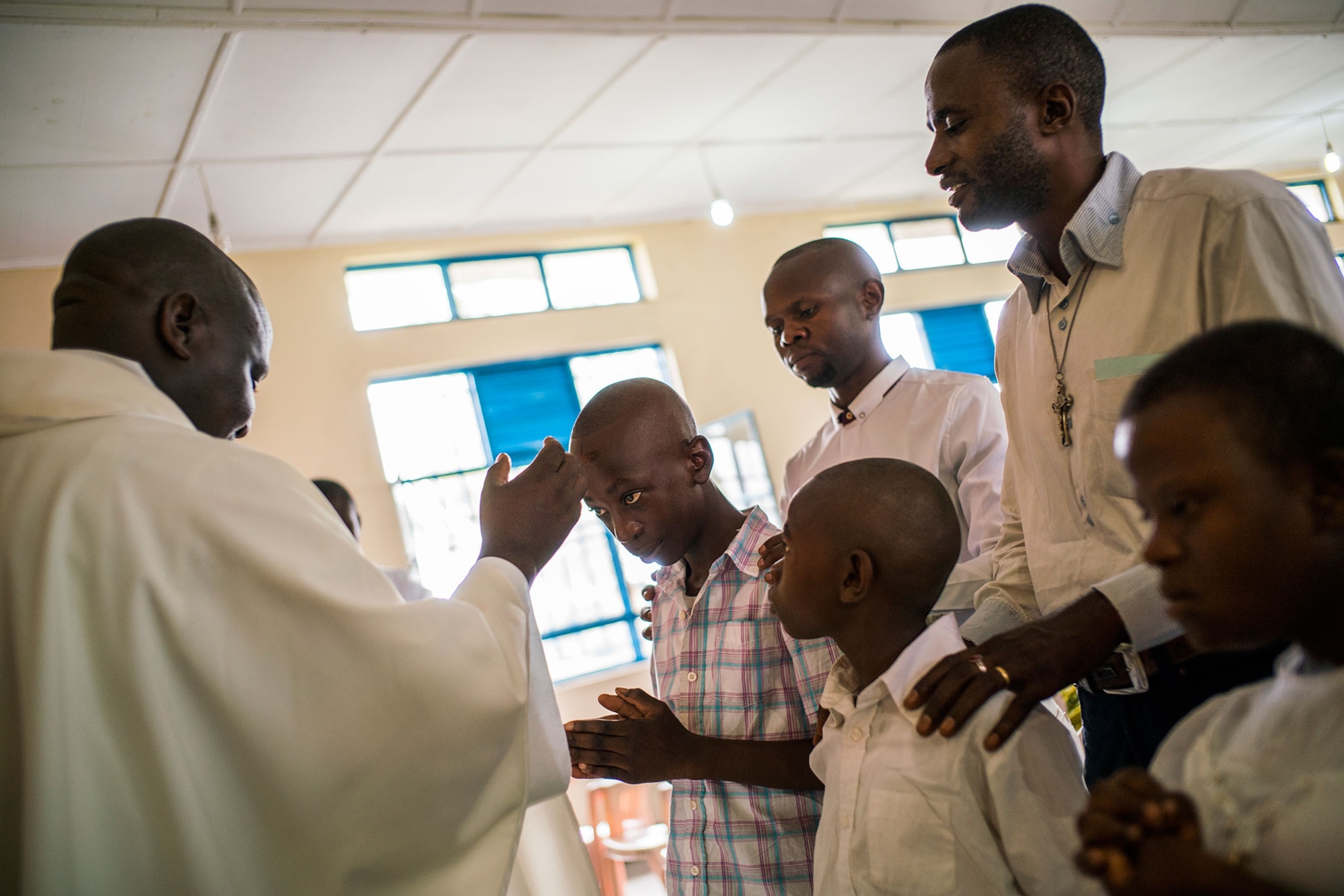 children being baptized