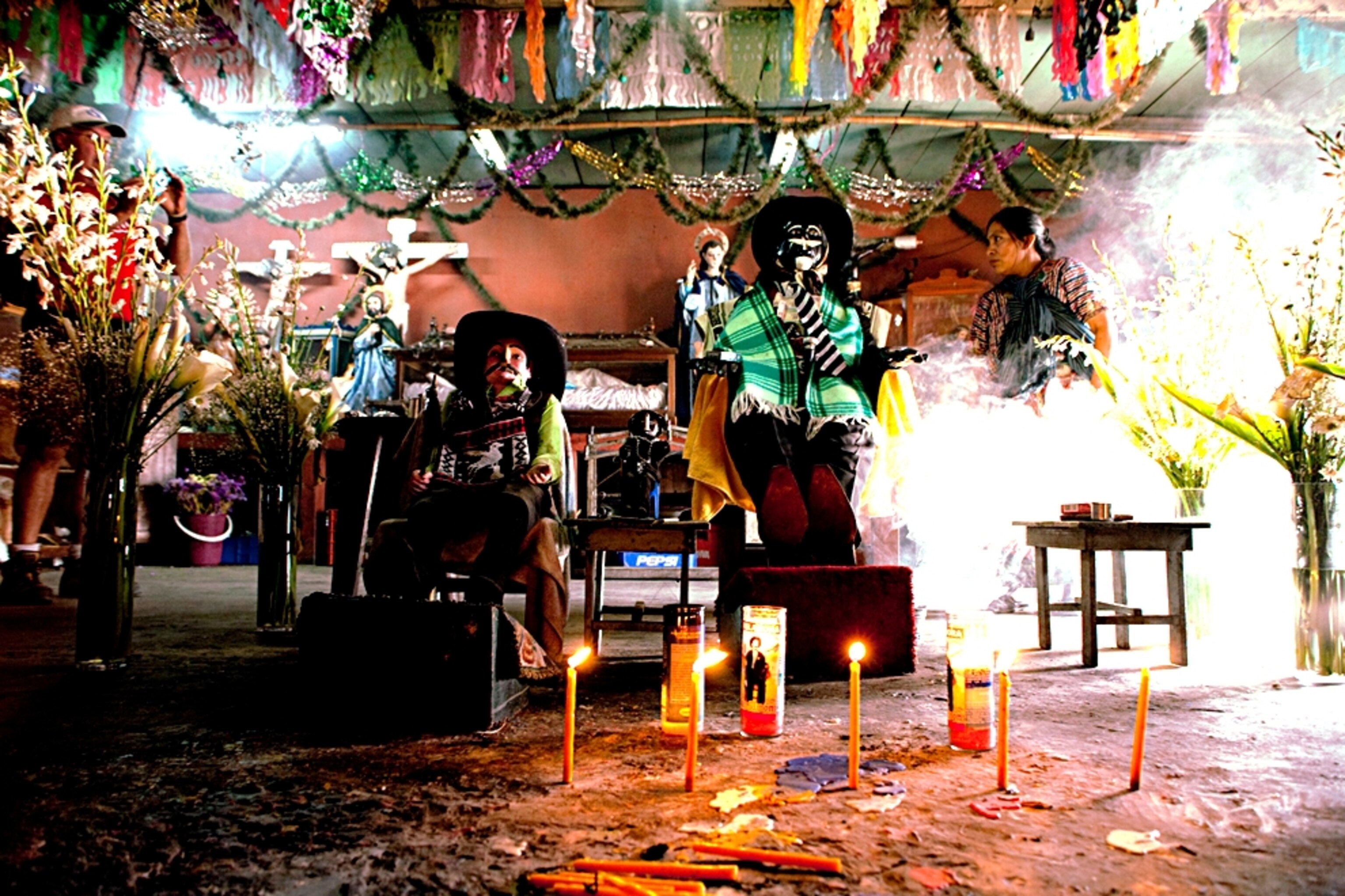 a religious display, San Lucas Toliman, Guatemala