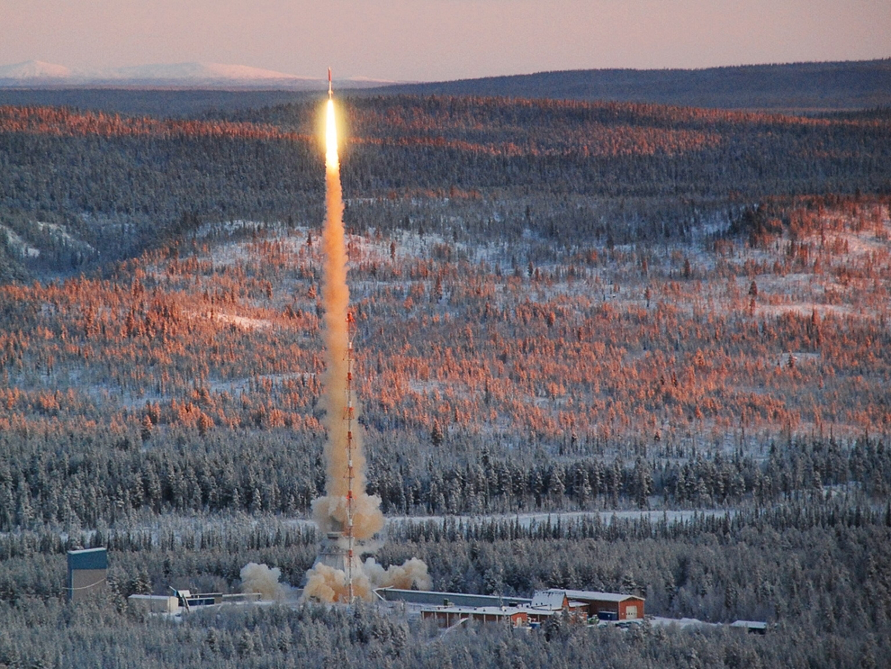 Rocket picture: a test rocket launches in Sweden