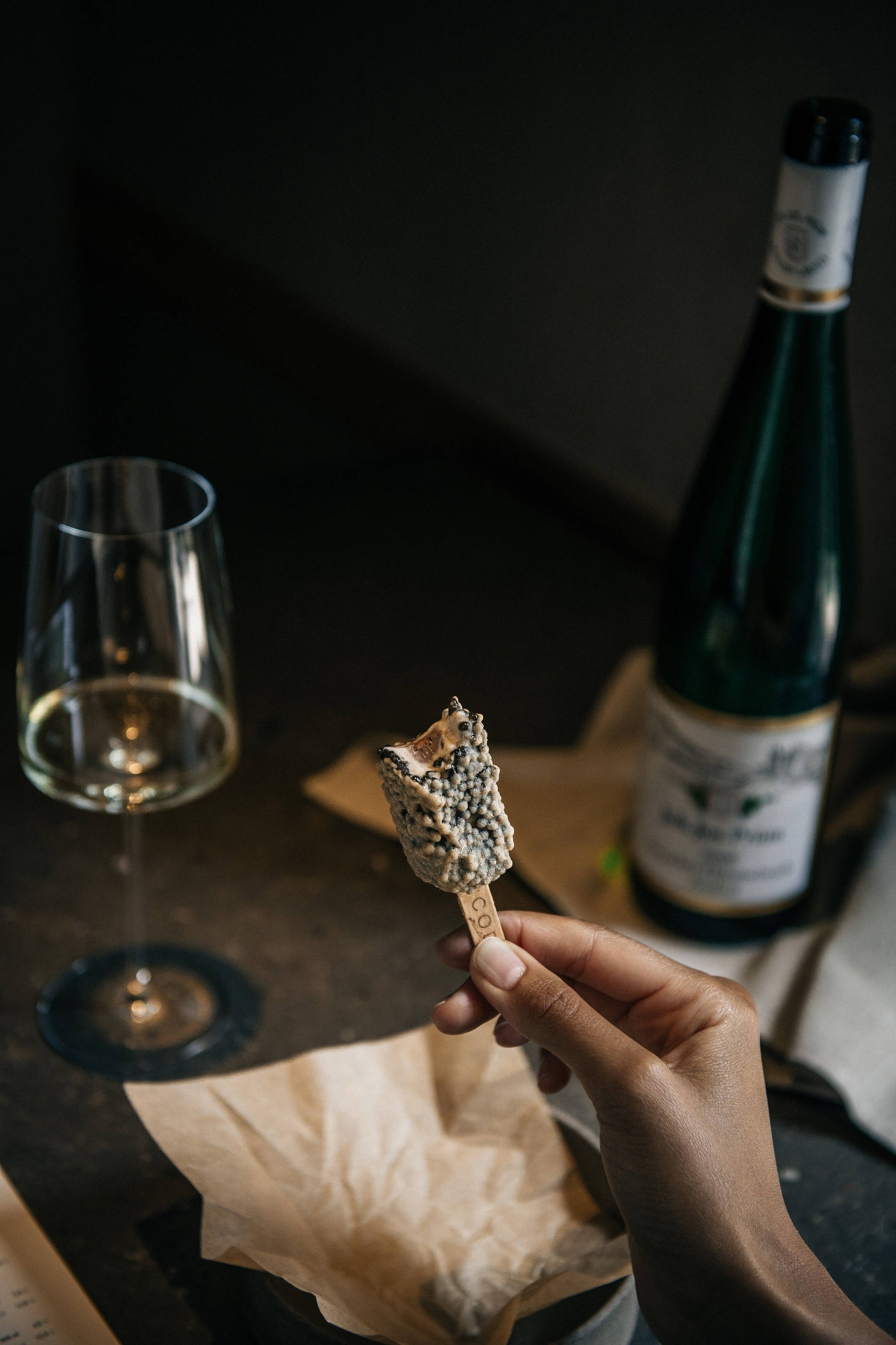 The caviar popsicle.