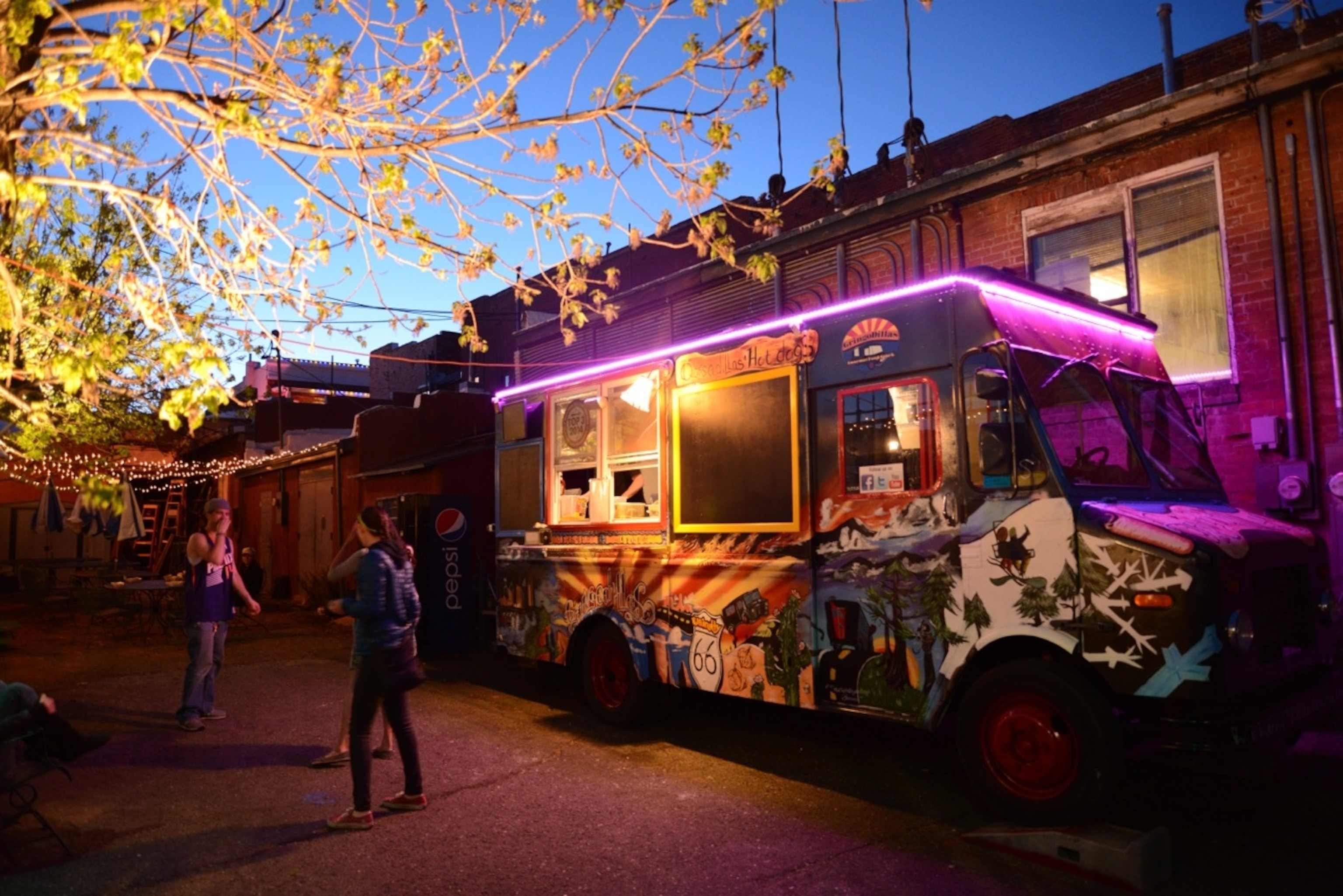 Gringodilla's food truck serves wild and crazy quesadillas to students in Flagstaff, Arizona. (Photo by Andrew Evans, National Geographic)