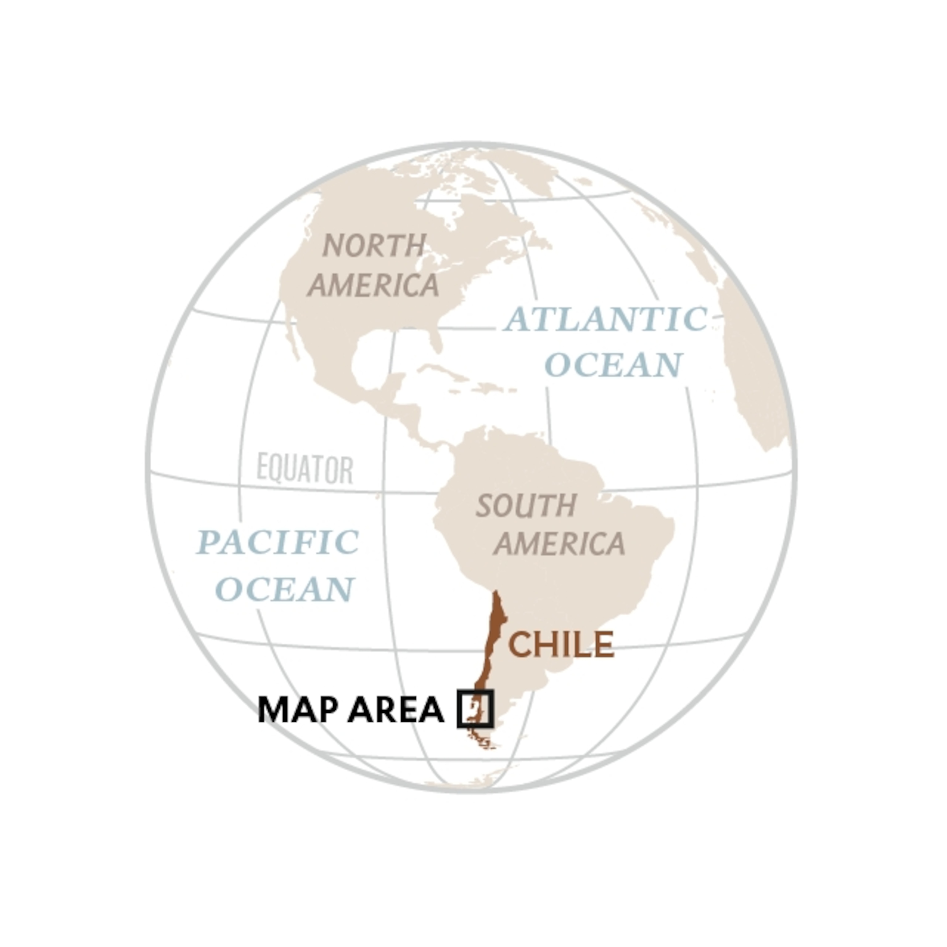 Map of Chilean Patagonia
