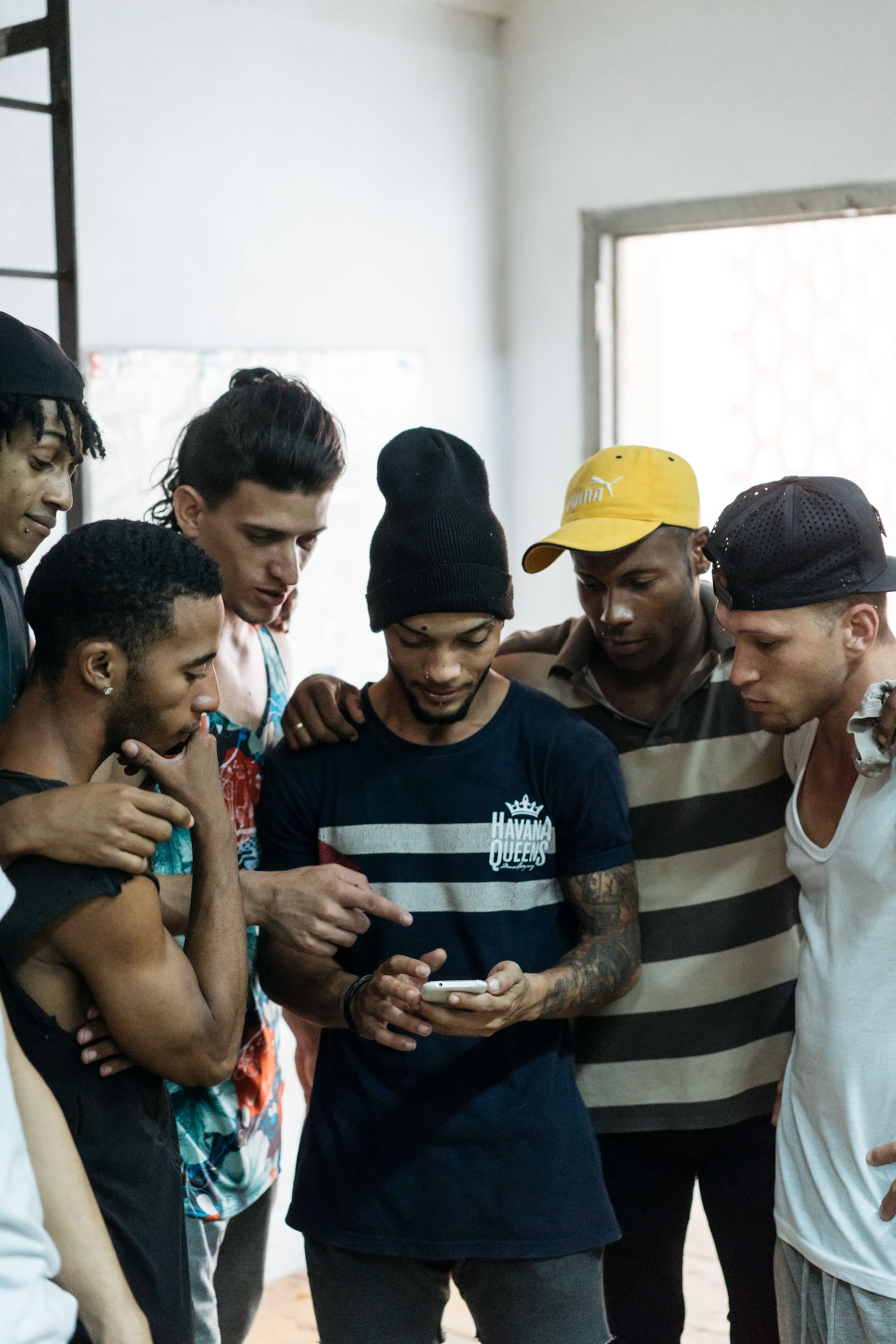 people watching YouTube videos in Havana, Cuba